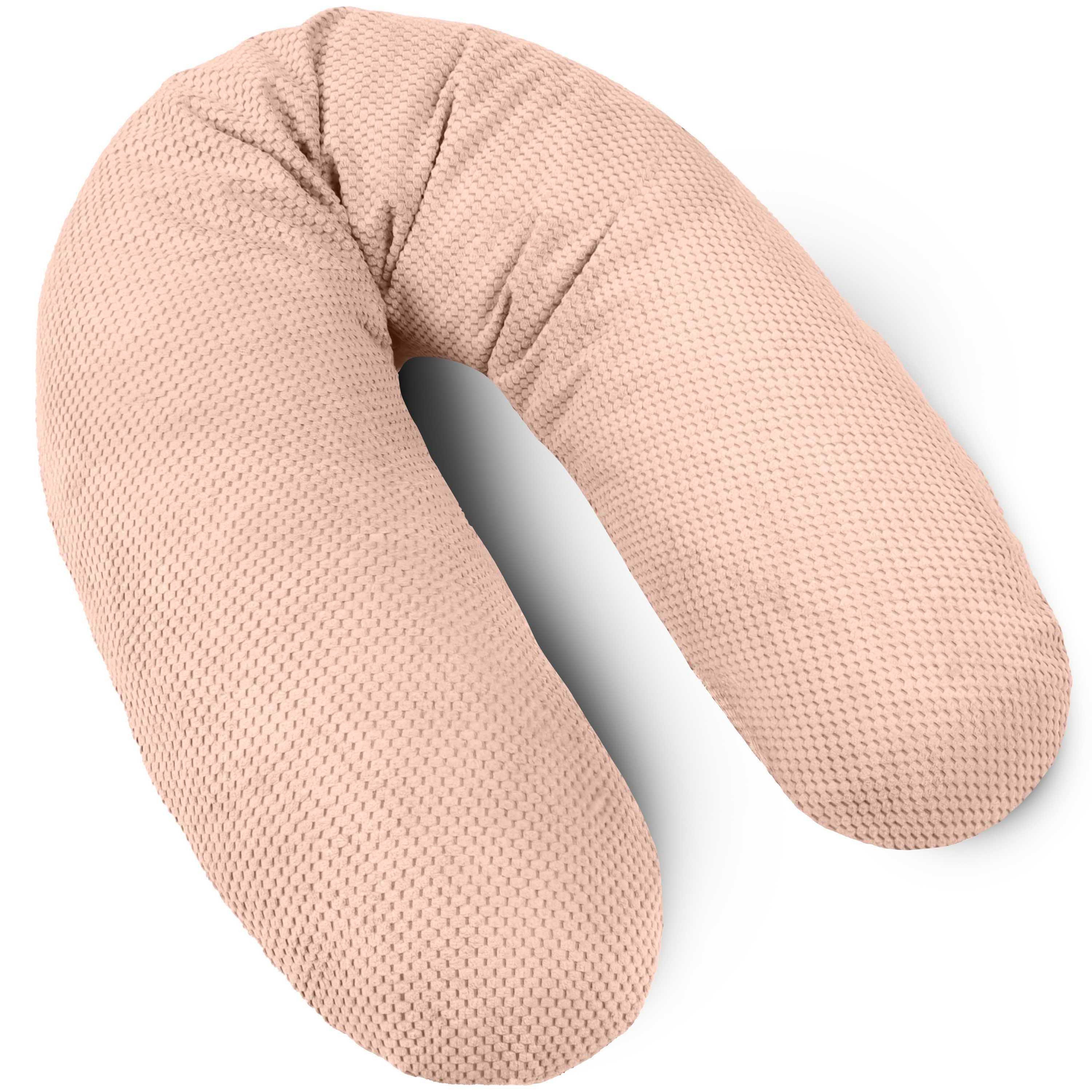 Amilian Stillkissen XXL 170 cm Schwangerschaftskissen Seitenschläferkissen U-Form, Set, inkl. Stillkissenbezug, Hohlfaser, waschbarer Bezug, für Stillzeit