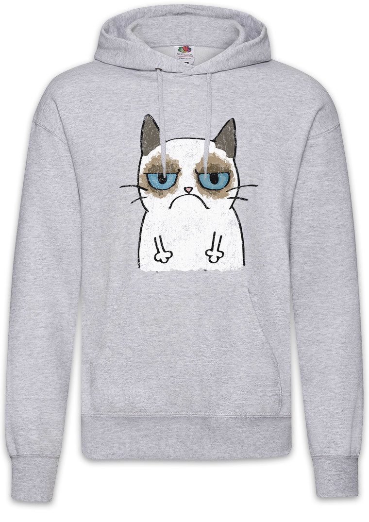 Hoodie Grumpy Cat II Herren Hoodie Cats Katze Gatto Gamer Games Gaming Nerd