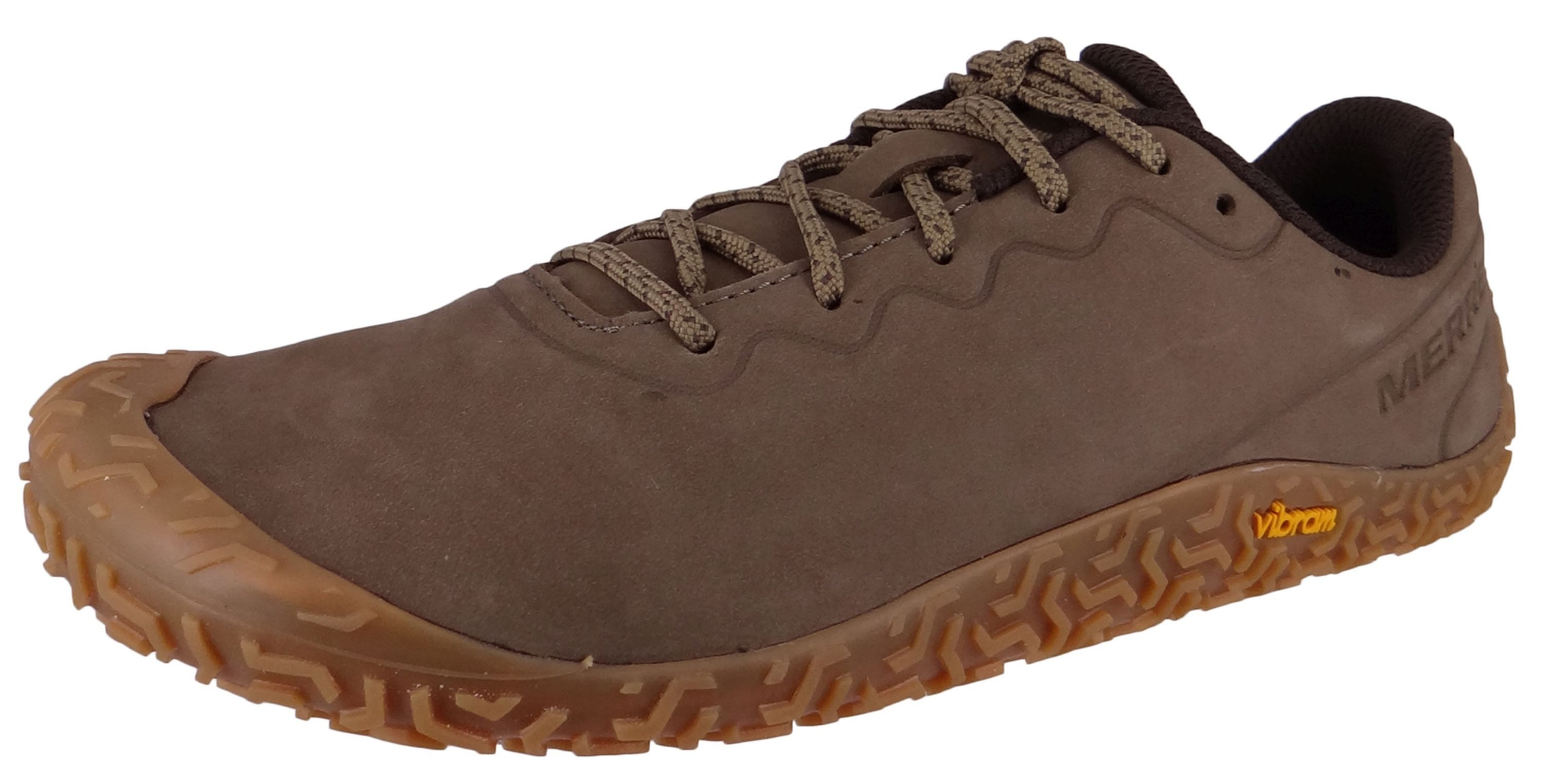 Merrell J067937 Vapor Glove 6 Leather Barefoot Olive Schnürschuh