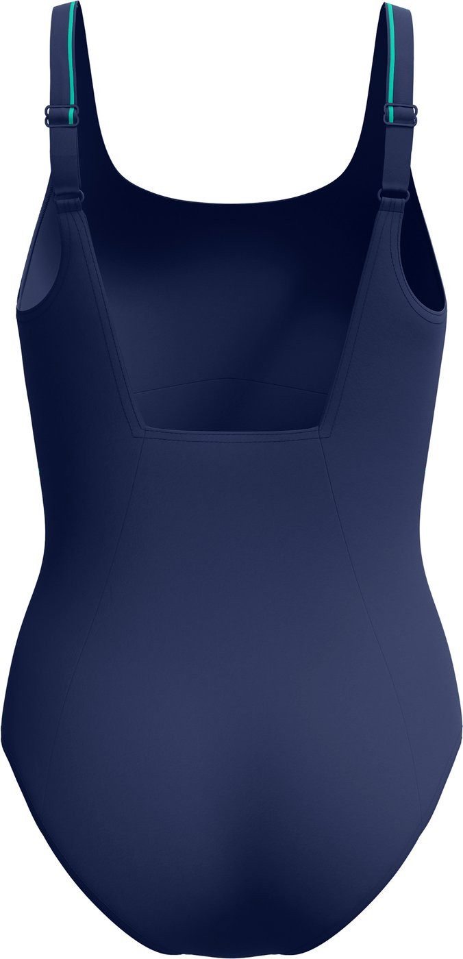 Speedo Badeanzug Solid Contour Eclipse One Piec NVY/DKGRN