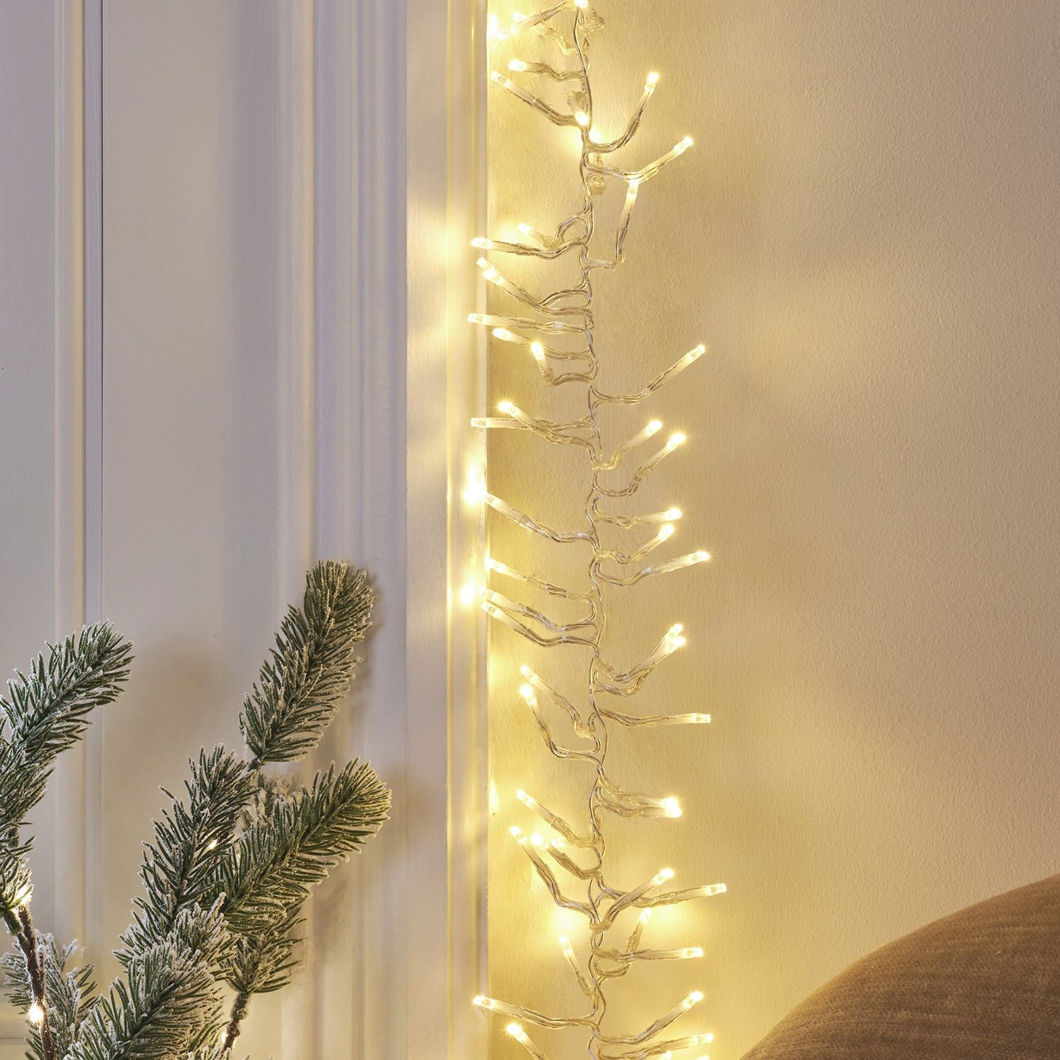 Lights4fun LED-Lichterkette 5m Bicolor LED Cluster Lichterkette