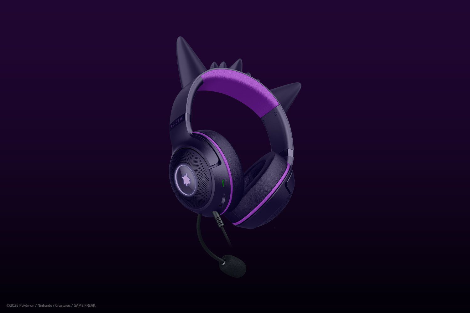 RAZER Kraken Kitty V2 (Gengar Edition) Gaming-Headset (Rauschunterdrückung, Stummschaltung)