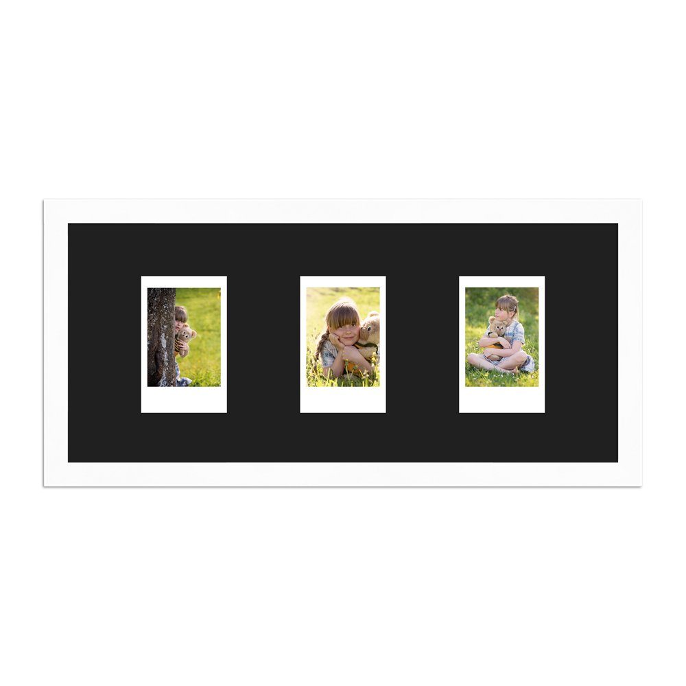 WANDStyle Bilderrahmen H950, für 3 Bilder, Modern im Instax Mini Format, Weiß