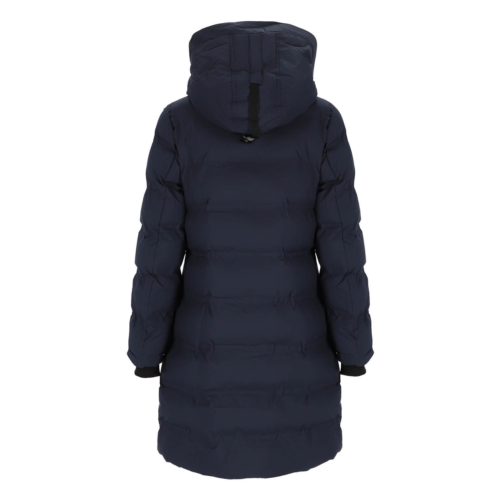 BLUE FLAME Steppmantel 60342 Damen Steppjacke Lang mit Kapuze und Chintzfutter