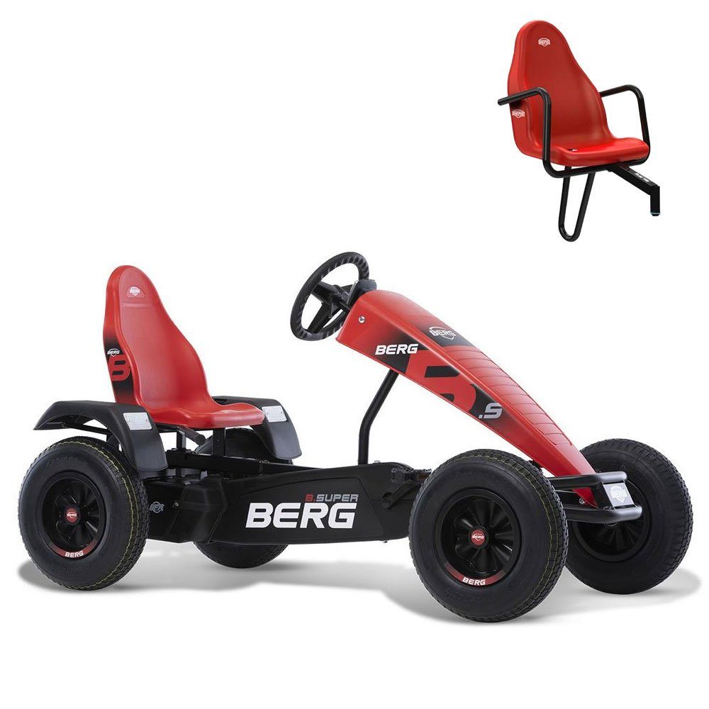 Berg Go-Kart BERG Gokart B. Super Red E-Motor Hybrid mit Dreigangschaltung  rot XXL, Komfort: Hybrid mit E-Antrieb & Dreigangschaltung, Luftreifen &  Schwenkachse