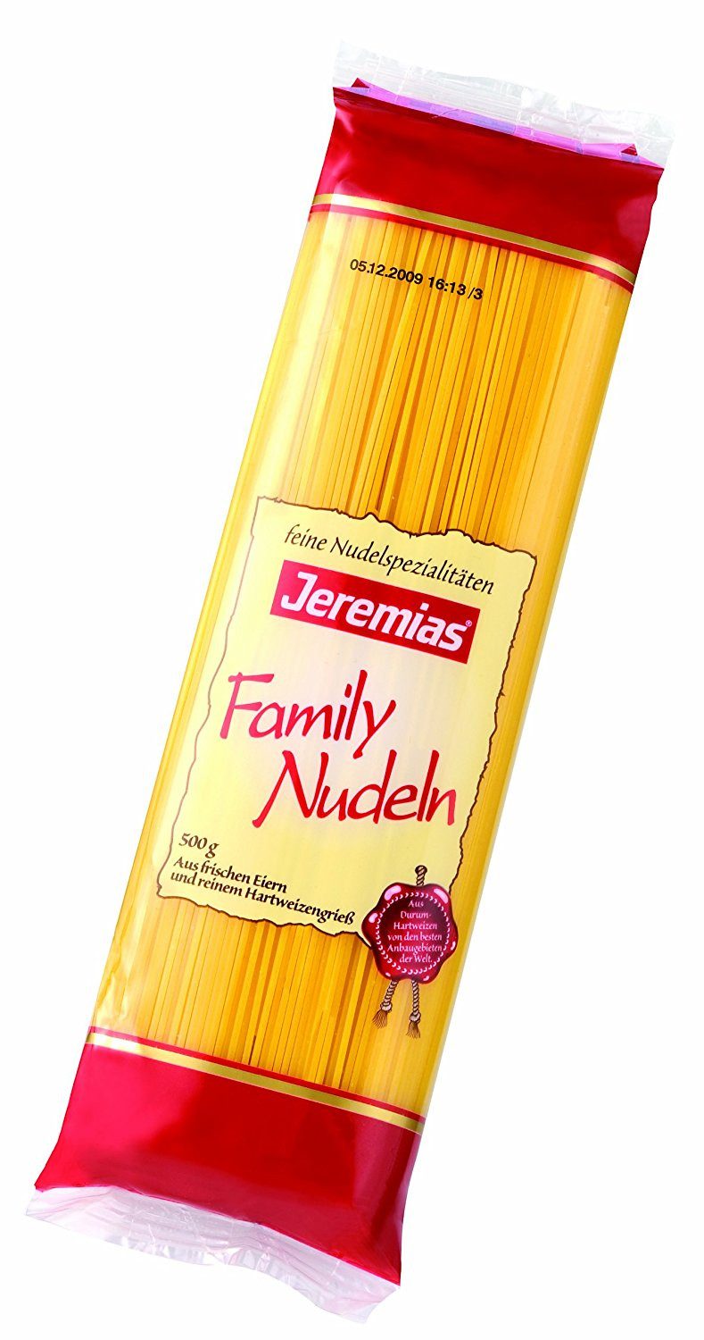 Jeremias Nudeln, Jeremias Spaghetti Family Nudeln mit frischen Eiern 500g 4er Pack