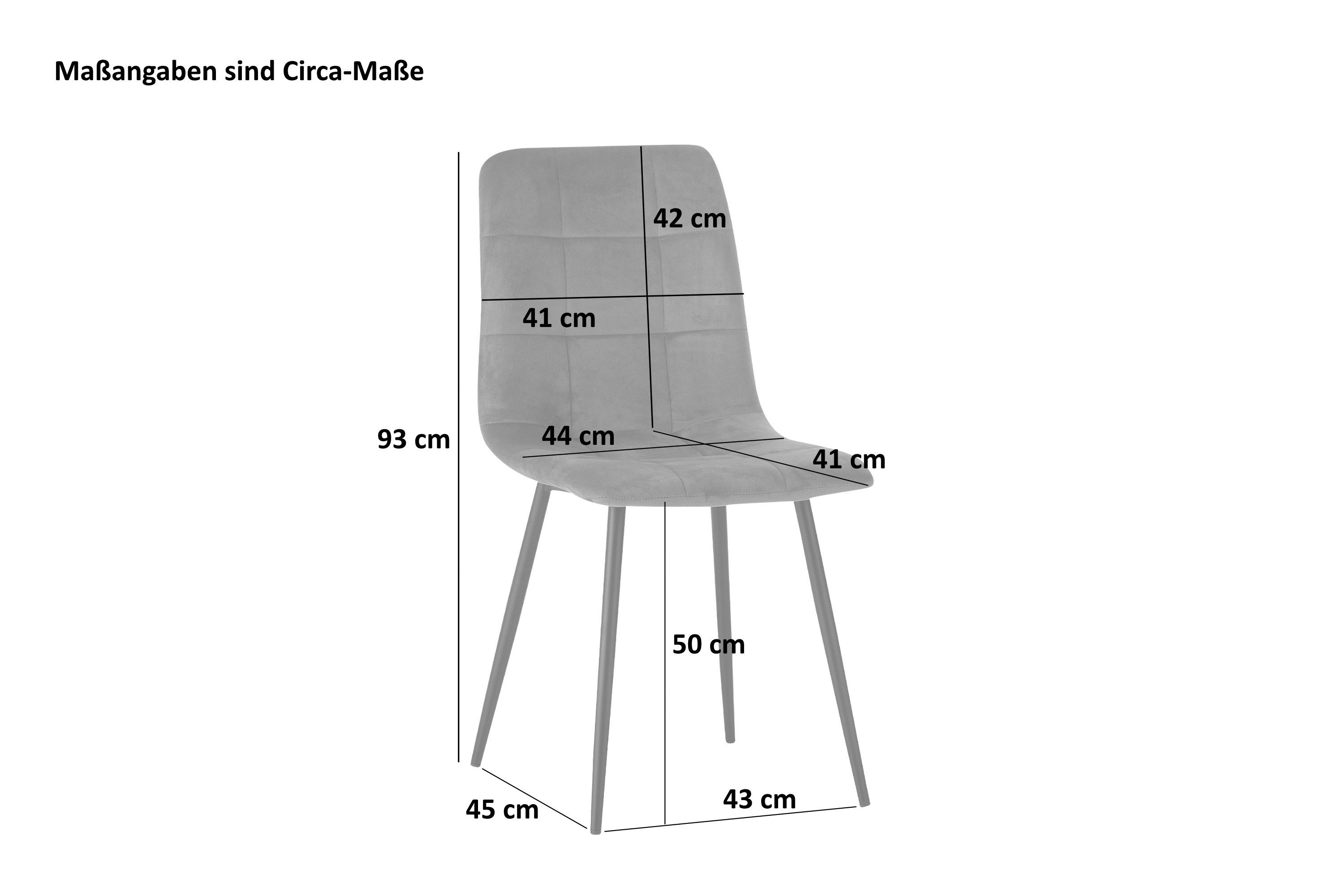 SAM® Schalenstuhl Udo, mit Stoffbezug in Grau und schwarzen Metallbeinen