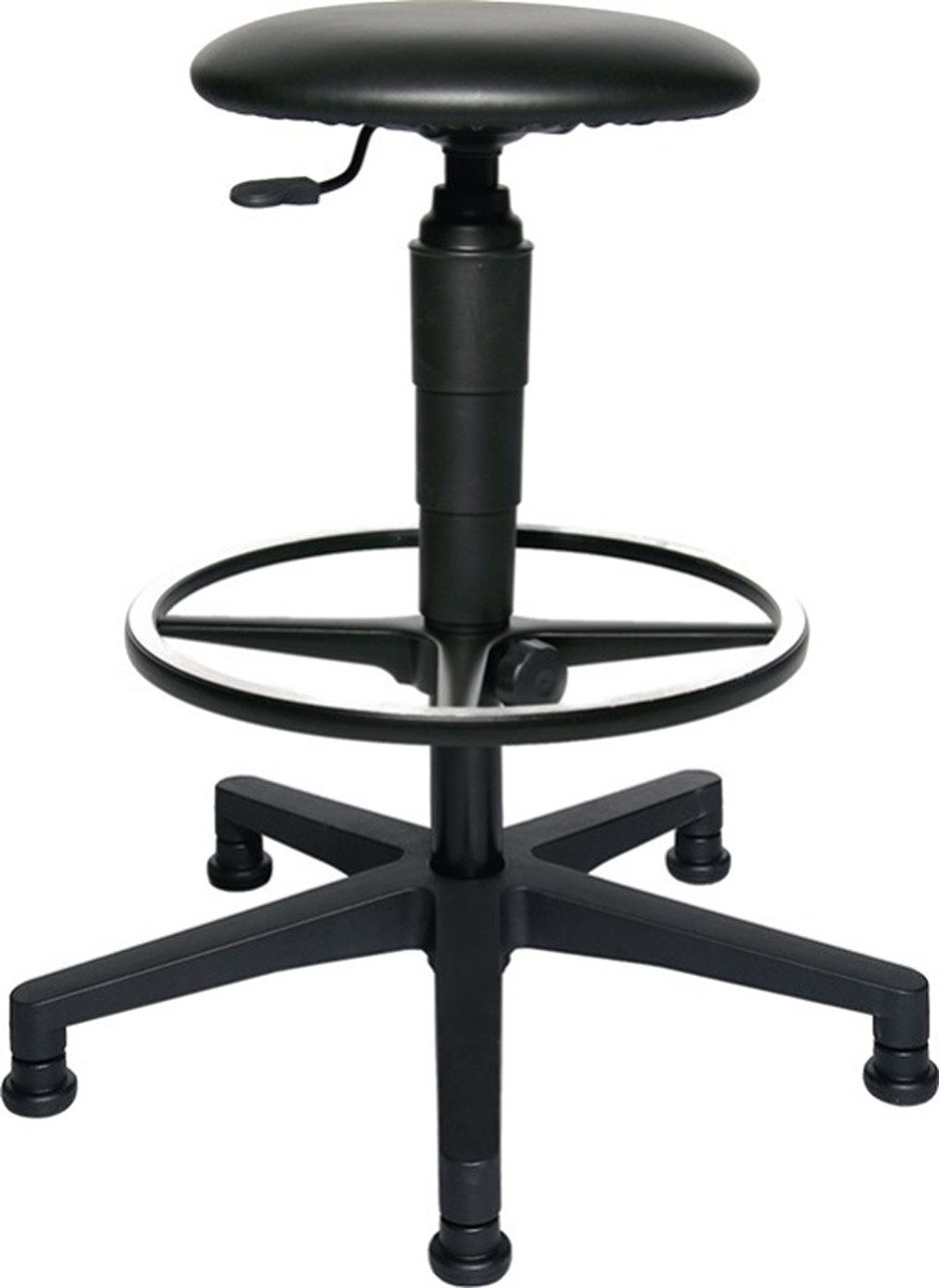 TOPSTAR Hocker TOPSTAR 72260D10T Drehhocker mit Gleiter Kunstlederpolster schwarz Si