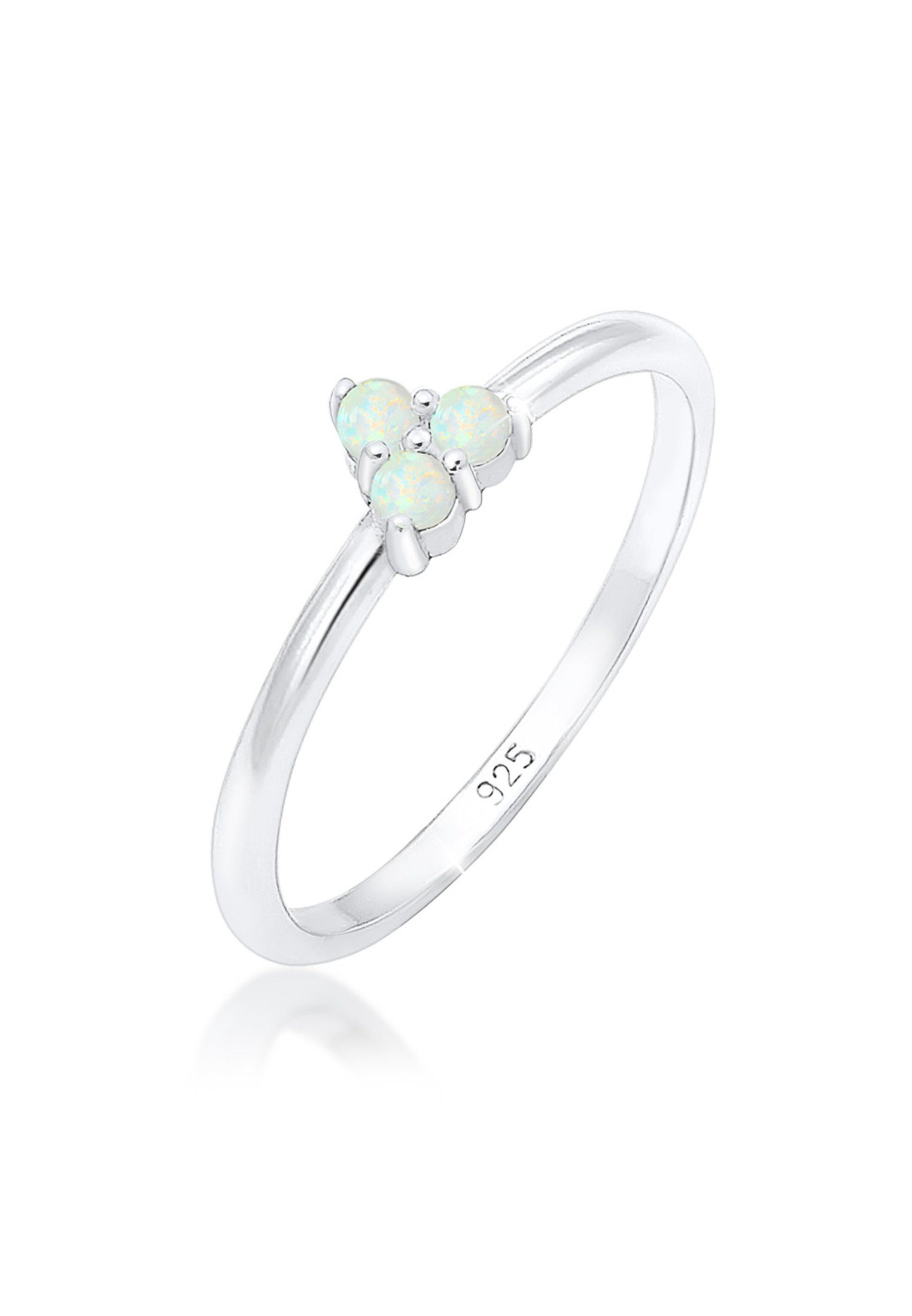 Fingerring Opal Kreis Trio Trend 925er Silber