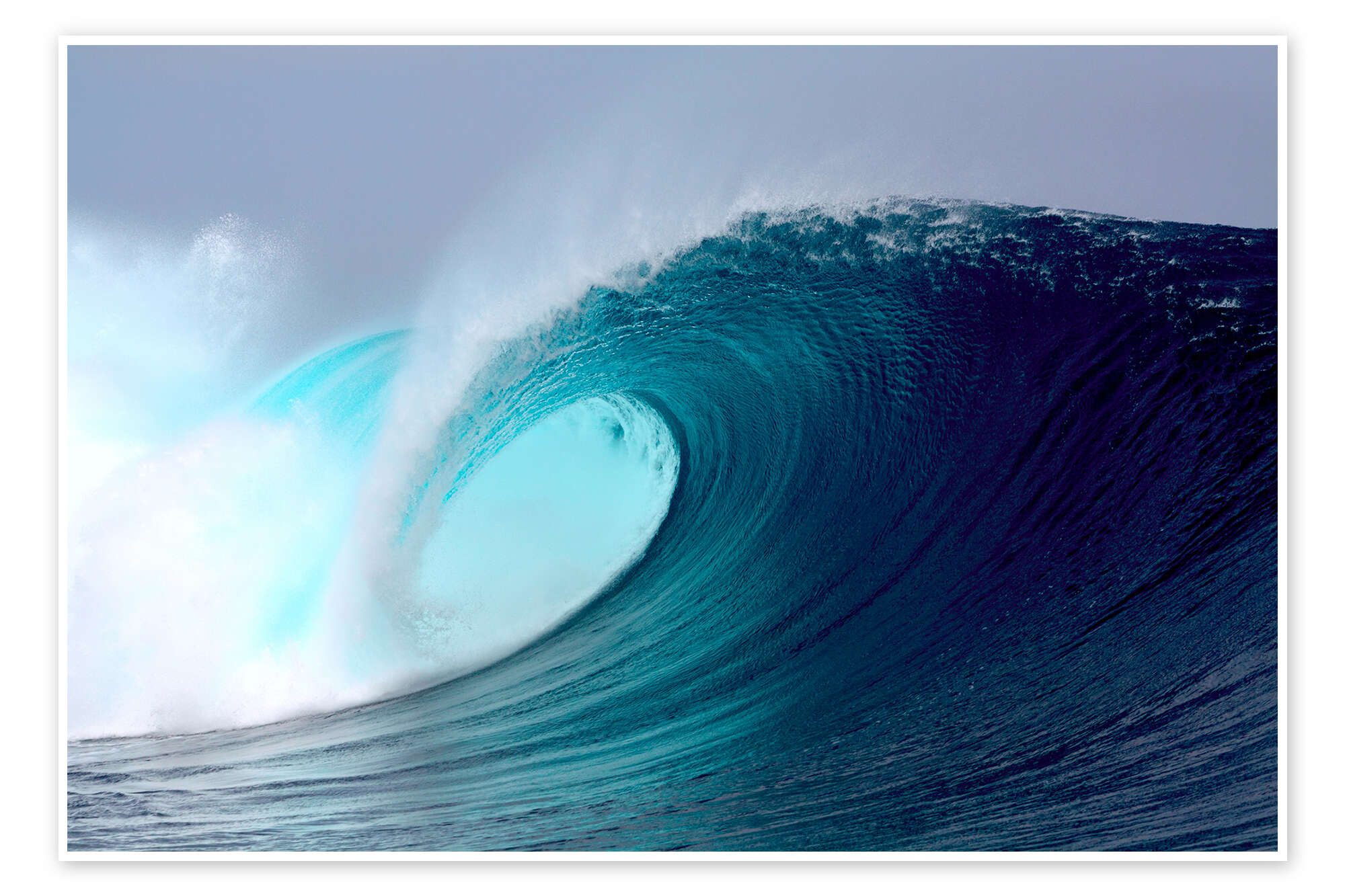 Posterlounge Wandbild Tropical blauen Welle surfen, Paul Kennedy, erhältlich als Poster, Leinwandbild, Wandsticker oder Acrylglasbild