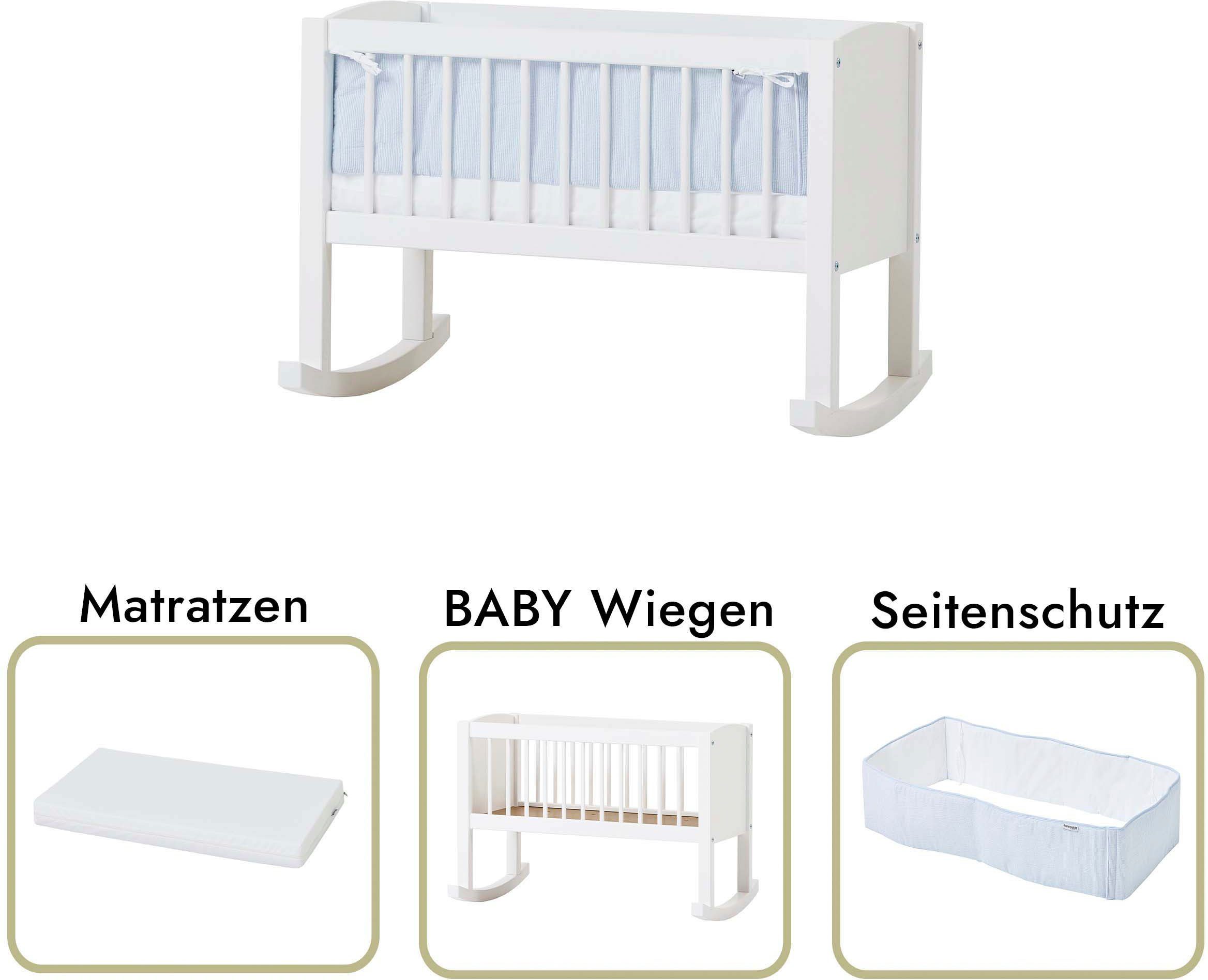 Hoppekids Stubenbett, umbaubar zu Sitzbank, wahlweise mit Matratze & Zubehör