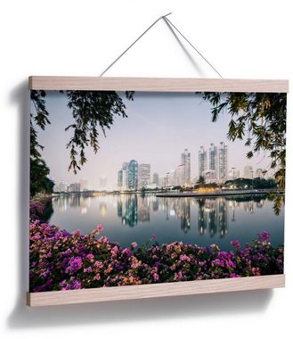 Wall-Art Poster Bangkok Skyline Fotokunst, Landschaften (1 St), Poster ohne Bilderrahmen