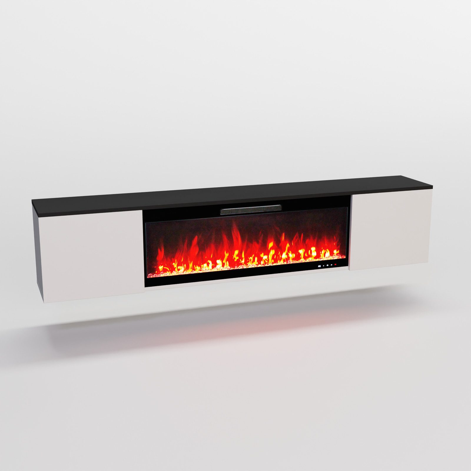 GF Core Elektrokamin Sideboard CW7 mit Core 106 in Schwarz oder Weiss, täuschend echte Flamme mit Heizleistung bis 1500W & Knisterfunktion – Bild 2 von 5