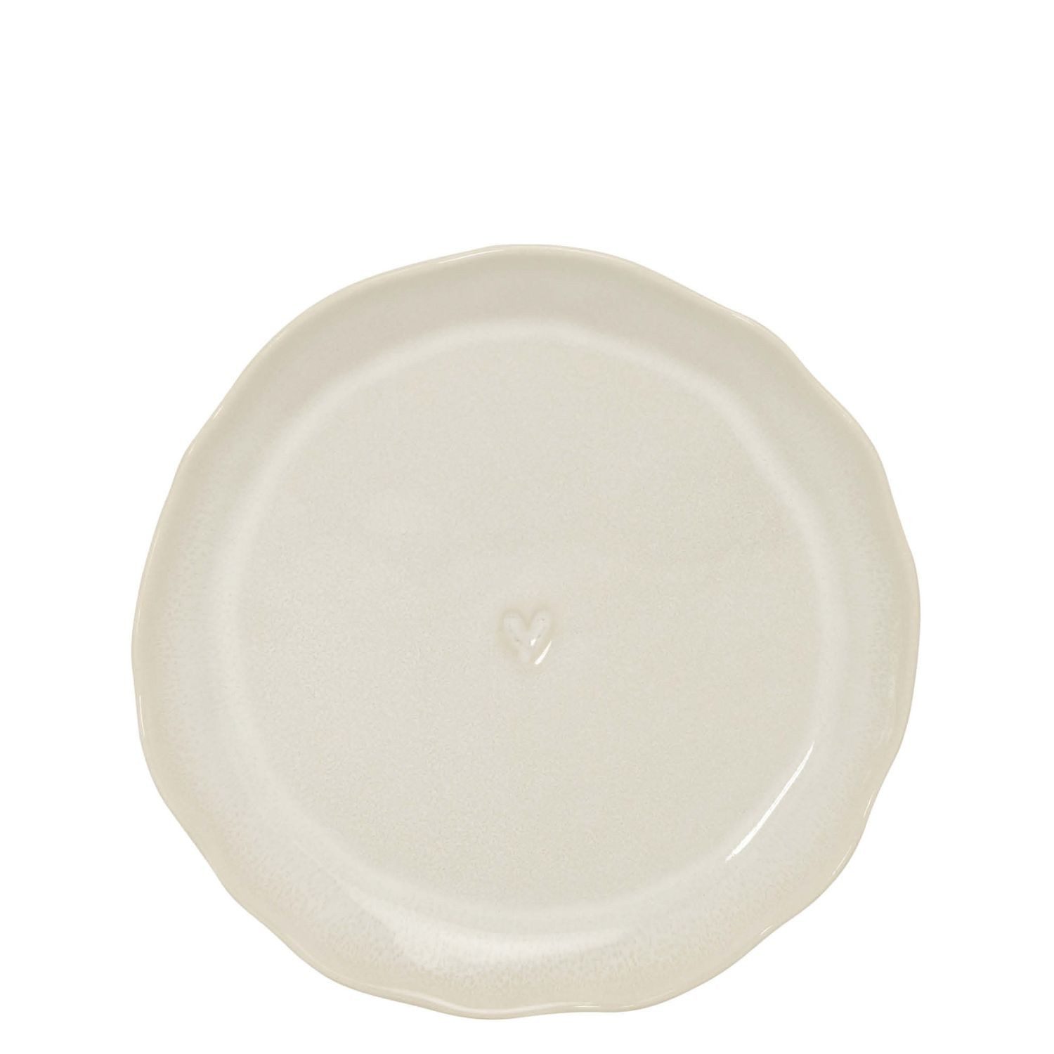Bastion Collections Kuchenteller Clear Heart, Spülmaschinengeeignet, Creme, Clear Heart, H: 1,8cm