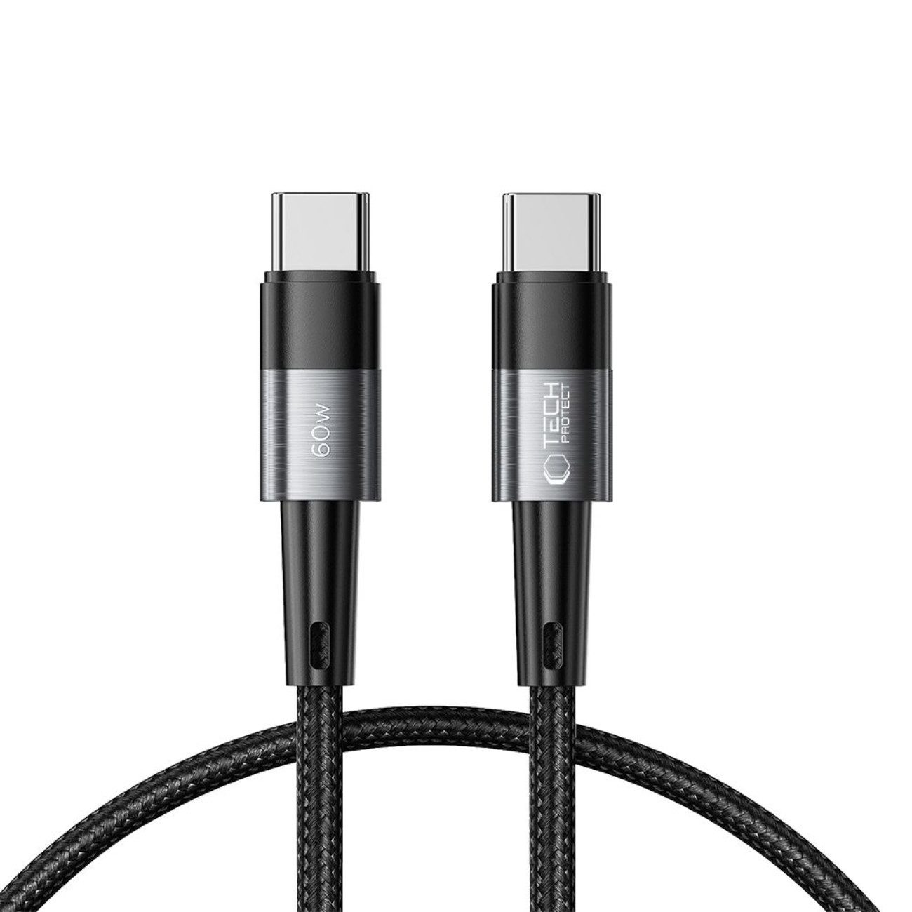 TECH PROTECT UltraBoost USB-Kabel, USB-C, USB-C, USB-C PD-Kabel 60 W mit verstärktem Nylongeflecht