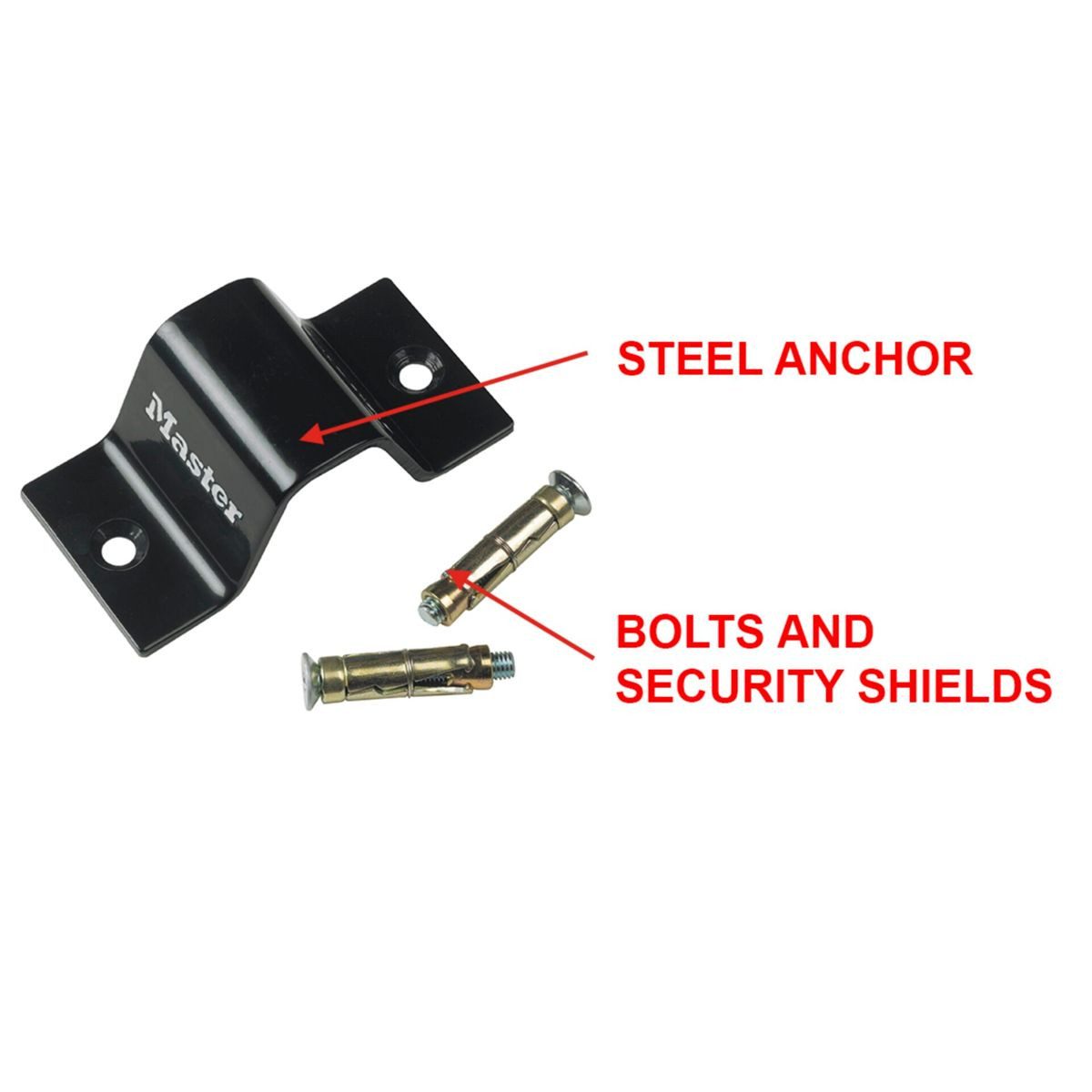 Master Lock Wand-/ Bodenverankerungen 1489EURDAT Diebstahlalarm