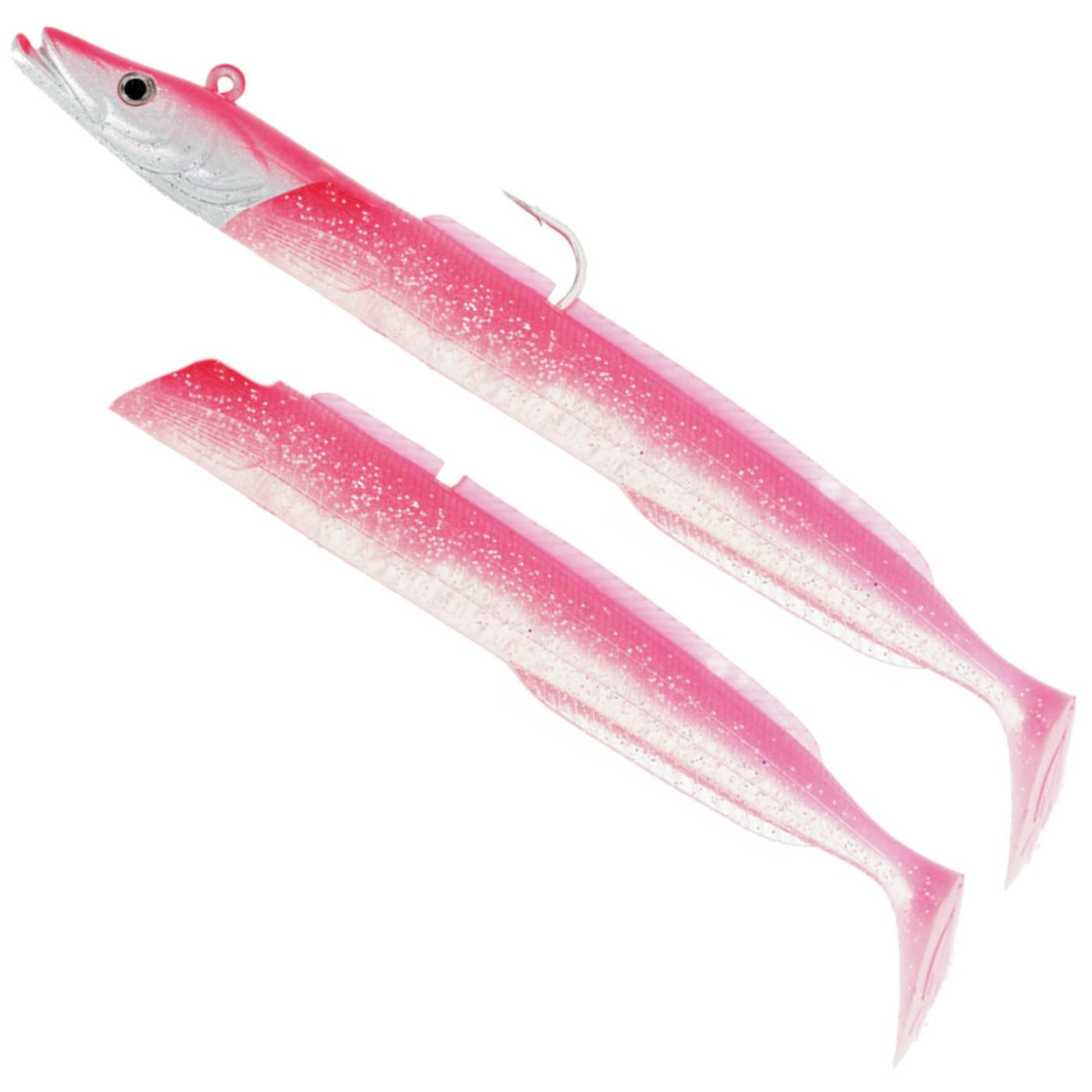 Kunstköder Westin Sandy Andy Jig 150g 23cm - 1 Jighaken + 2 Gummifische