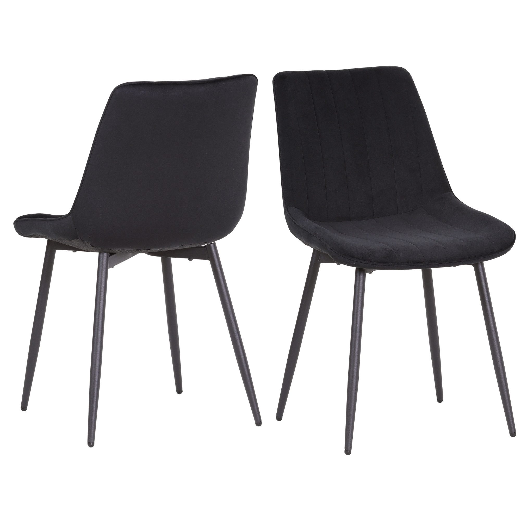 Albatros International Esszimmerstuhl Esszimmer Stühle 2 er Set BOSA, Stuhl Stühle Esszimmerstühle, Küche (2er Set, Schwarz, Samt Bezug), Küchenstuhl Küchenstüh – Bild 3 von 5