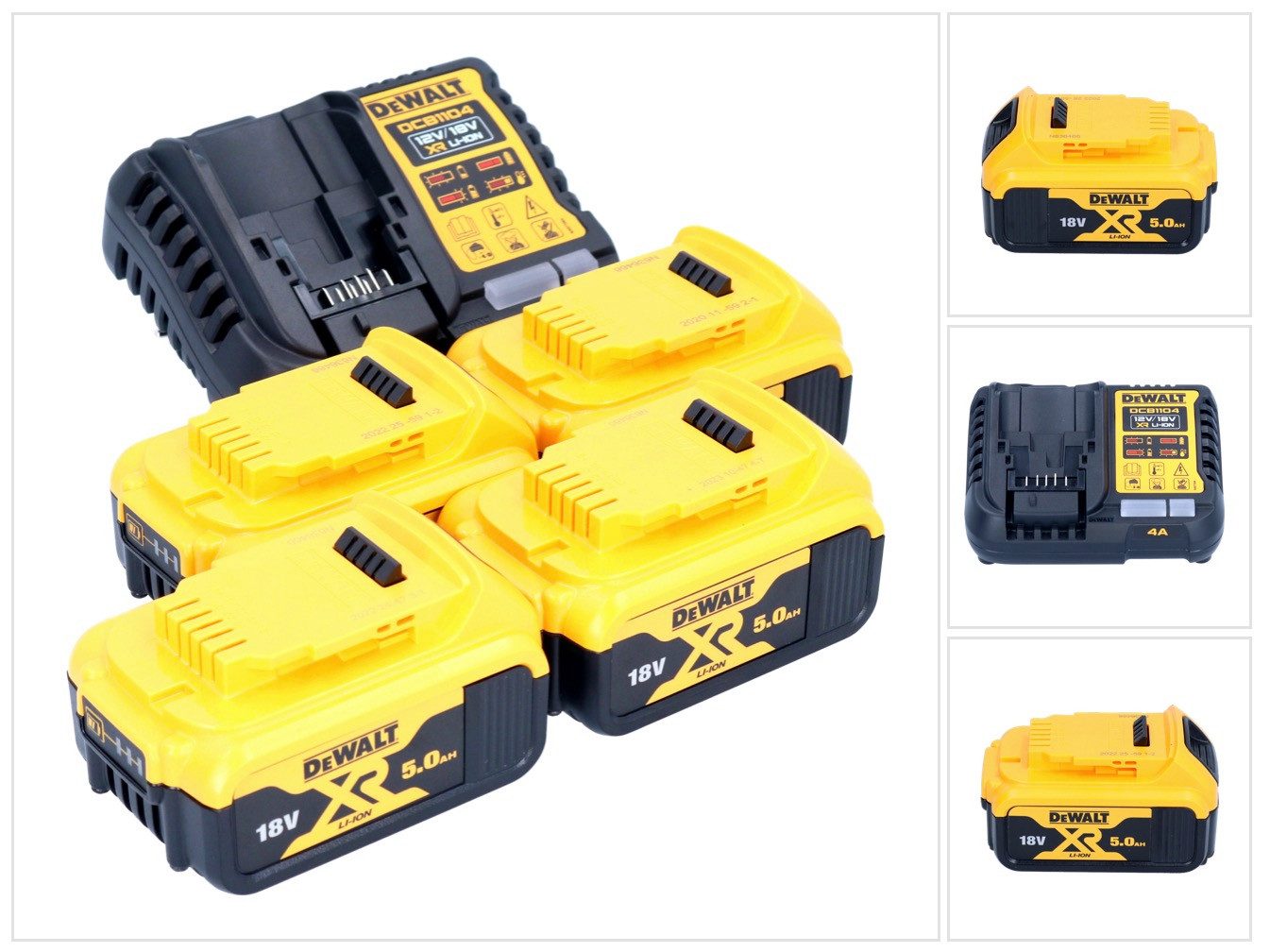DeWalt DCB 1104 Schnellladegerät 12 V / 18 V 4 A für Li-Ion Akkus Akkupacks