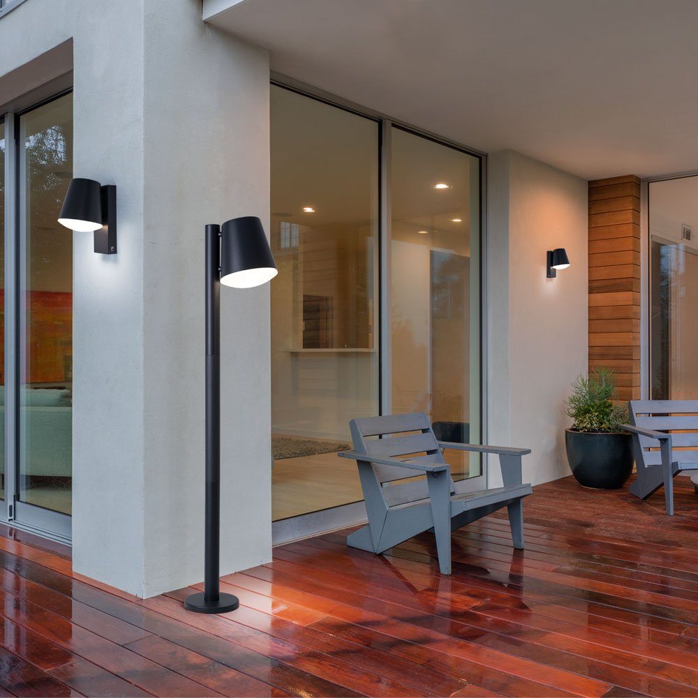 Außenlampe Warmweiß, Stehleuchte Wegeleuchte Haustürleuchte Leuchtmittel Smart LED EGLO inklusive, Wandstrahler, LED Standlampe