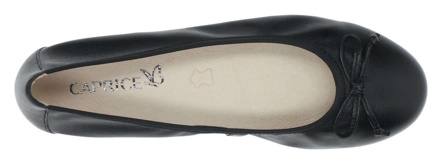 Caprice Ballerina Einfass elastischem schwarz mit