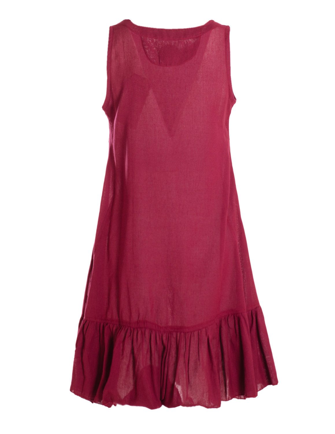 Vishes Tunikakleid Damen Hängerkleid Baumwolle Blumen Lagenlook mit Schnüren Holzperlen Alternative Bekleidung, Ethno, Hippie, Retro Style – Bild 2 von 4