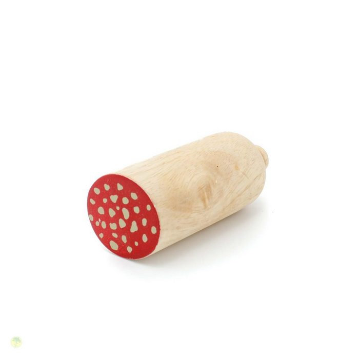 ESTIA Holzspielwaren Spiellebensmittel Salami aus Holzm 2 Stk. (2 Stk. Salami aus Holz-tlg) Hergestellt aus europäischem Buchenholz in Europa