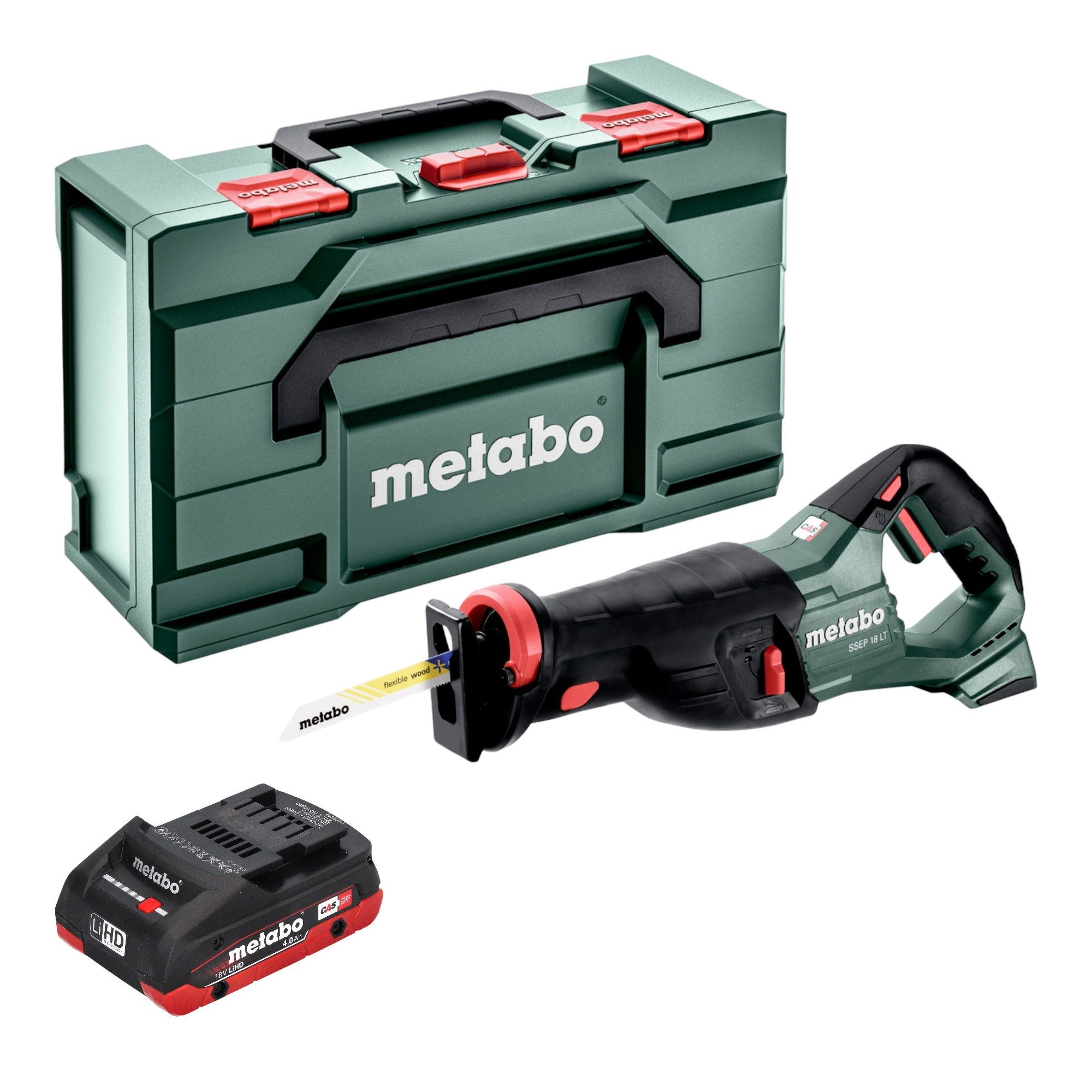 metabo Reciprosäge SSEP 18 LT 18 V 32 mm + 1x LiHD Akku 4,0 Ah + Metabox - ohne Ladegerät
