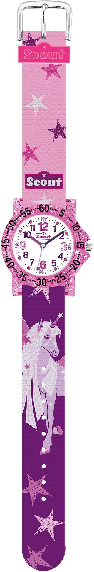 Scout Quarzuhr und Sternemotiv, mit Lernuhr, Einhorn- 280375021, Geschenk auch The ideal IT-Collection, als