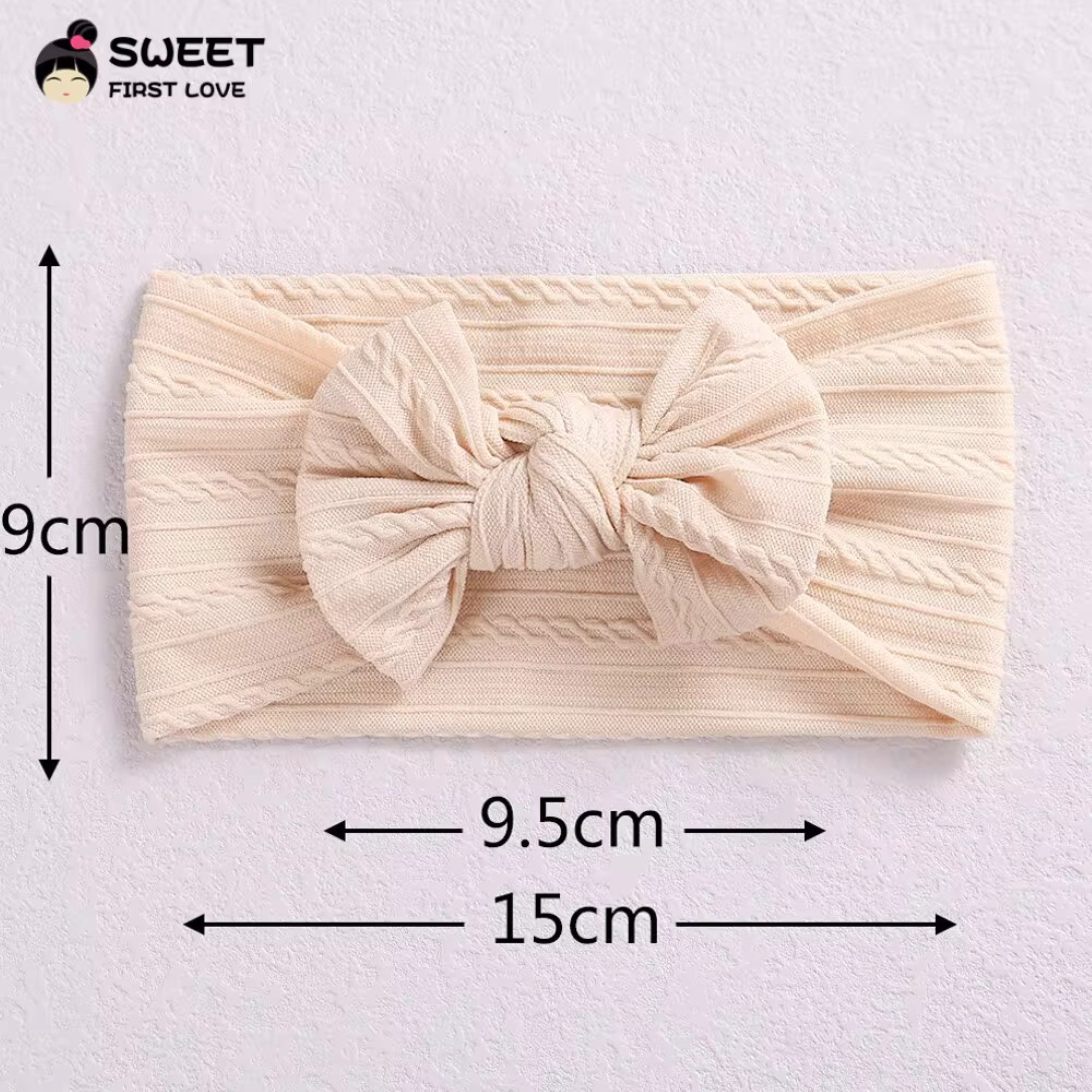 Montegoni Stirnband 3 Stück Baby-Turban-Stirnband für Neugeborene (Schleife Dekoration, Baby-Stirnbänder, Baby-Mädchen-Bögen) elastische Haarbänder für Kleinkinder, Neugeborene