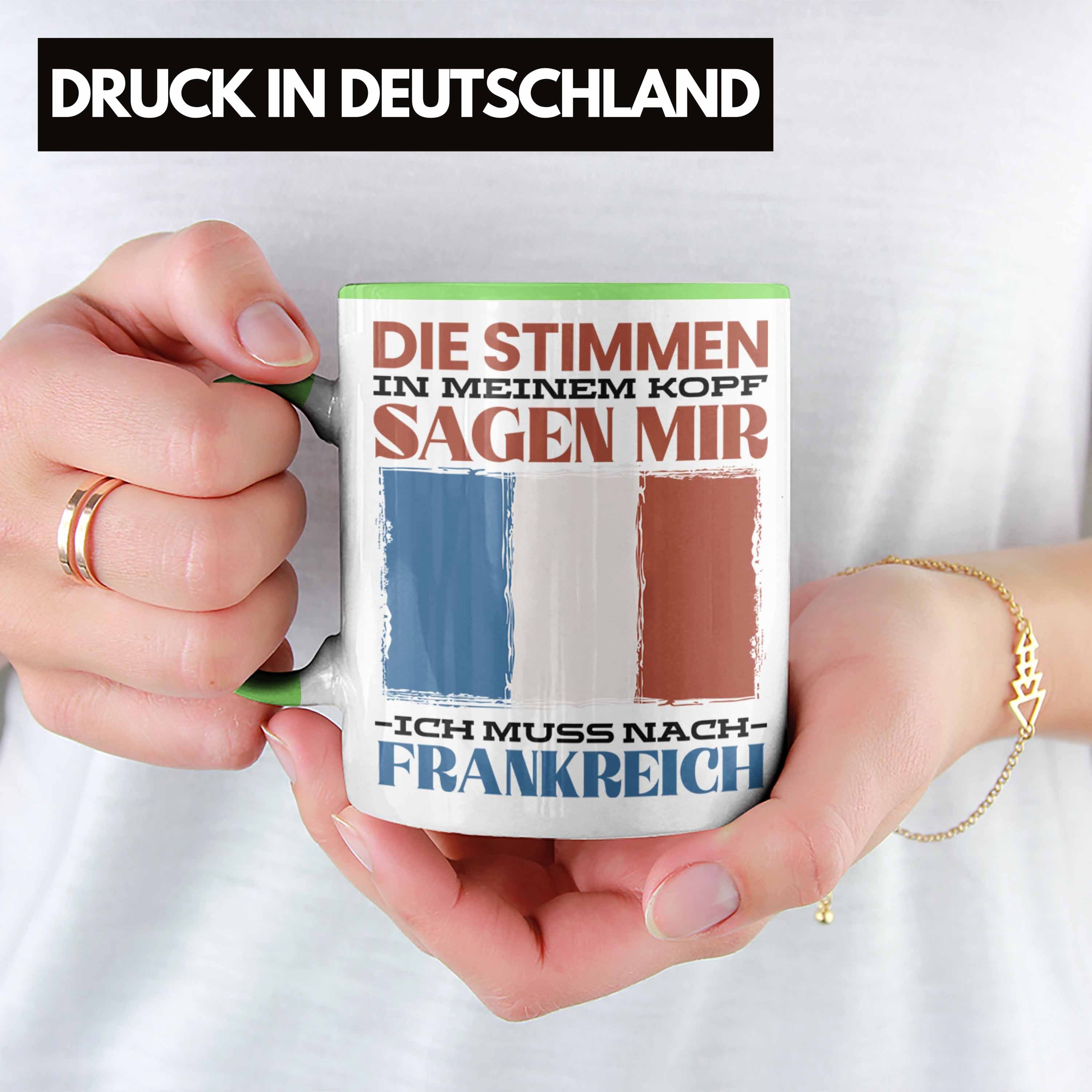 Trendation Tasse Franzose France Spruch Grün Heimat Urlaub Tasse Frankreich Geschenk Geschen