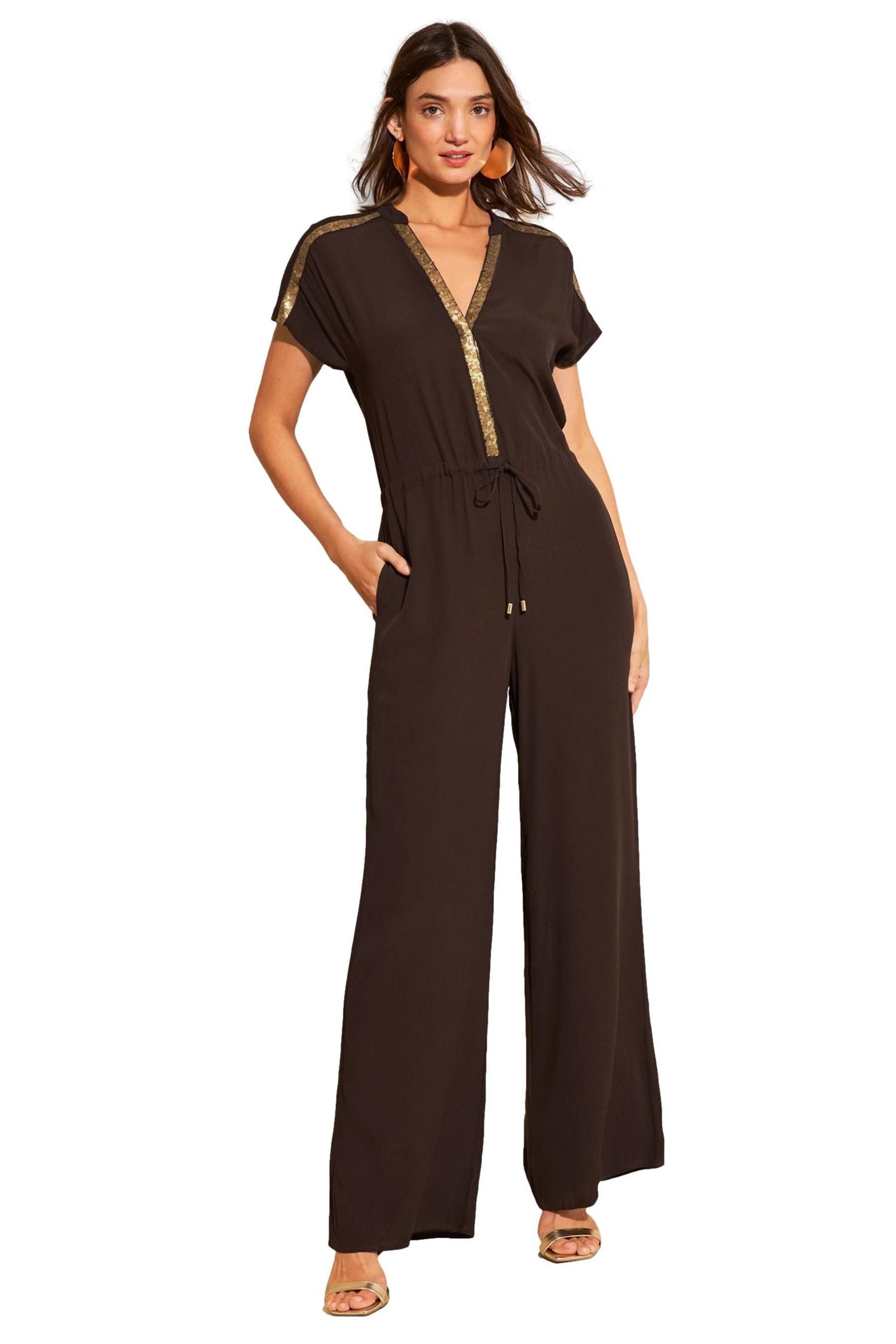 Love & Roses Jumpsuit Love & Roses Jumpsuit mit Pailletten, Kurzgröße (1-tlg)