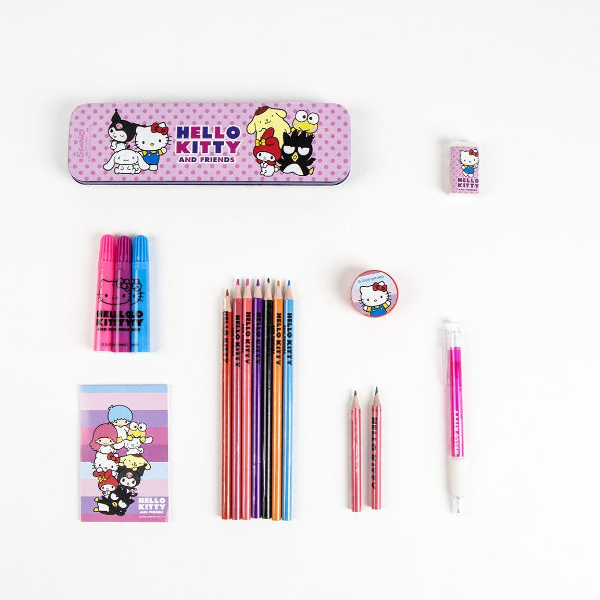 Cerda Schreibtischunterlage Hello Kitty Mal- und Schreibwaren-Set – Kinder Kreativset mit Zubehör – Bild 4 von 5