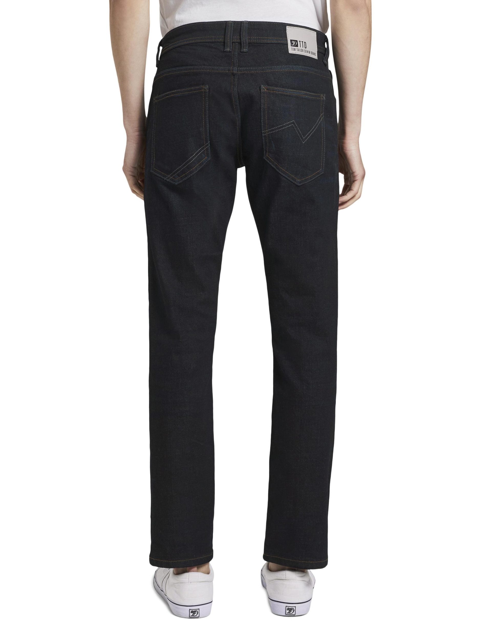 TOM TAILOR Bequeme Jeans straight AEDAN dark denim