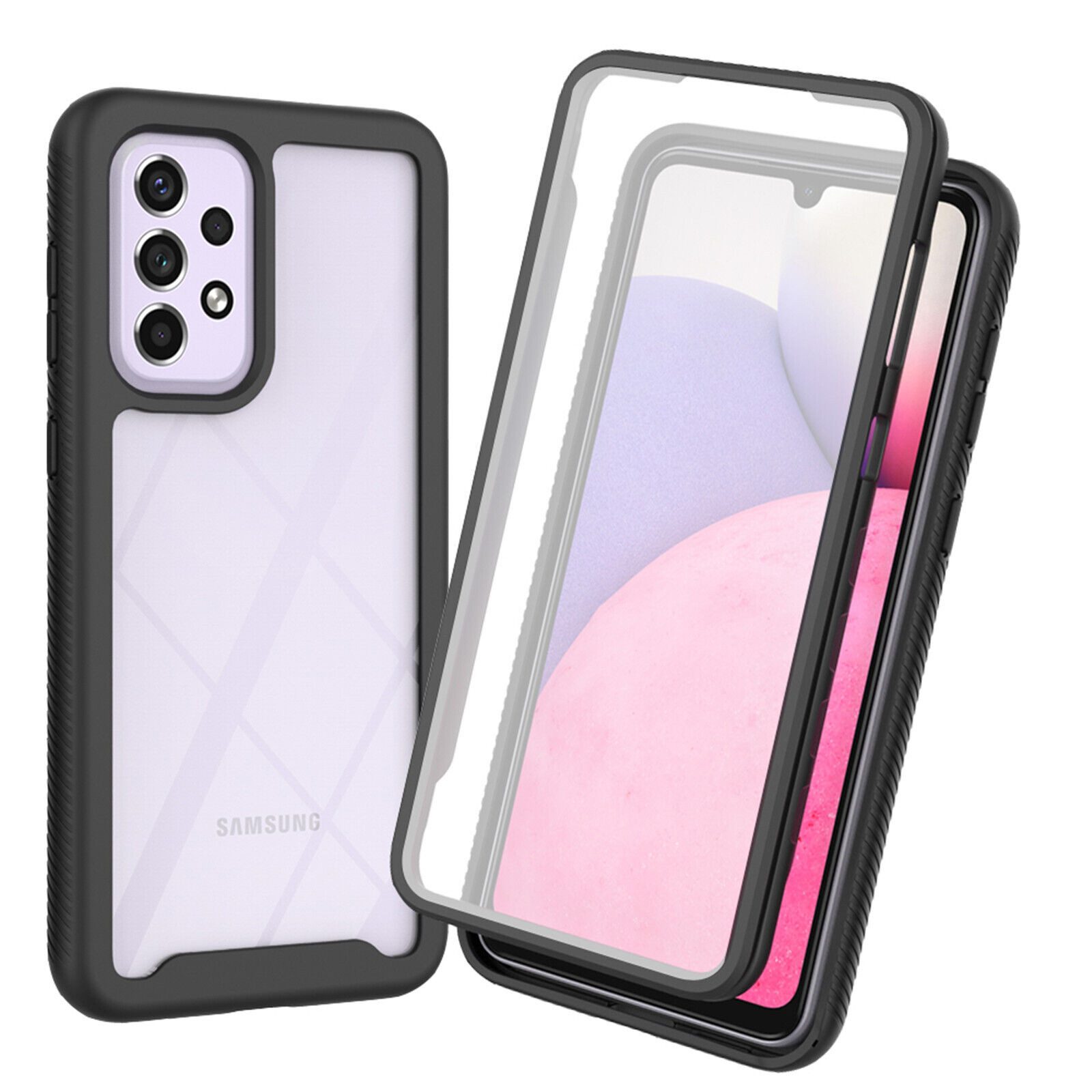 betterfon Handyhülle für Samsung Galaxy A53 5G TPU Case mit 360° Rundumschutz Displayschutz, 360 Grad Hülle mit Displayschutz und Fingerprint