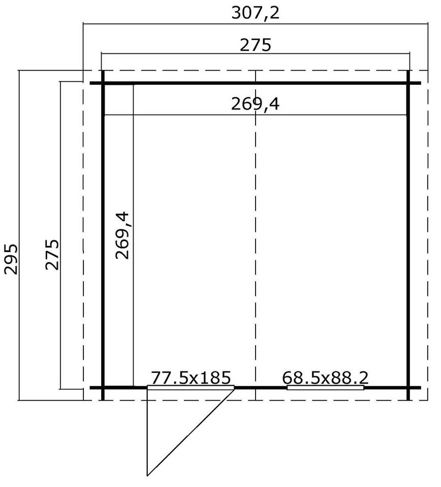 Thumbnail - LASITA MAJA Gartenhaus Nina 275, BxT: 307x295 cm