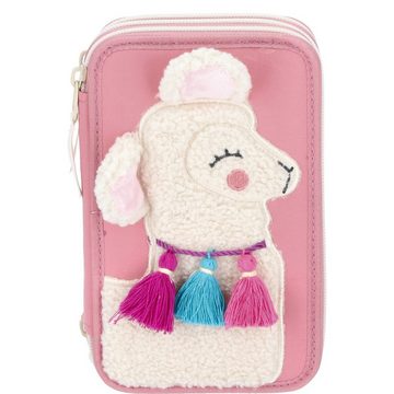 Depesche Federmäppchen Depesche 3-Fach Federtasche Mit Applikation COSY pink, (Stück, Stück)