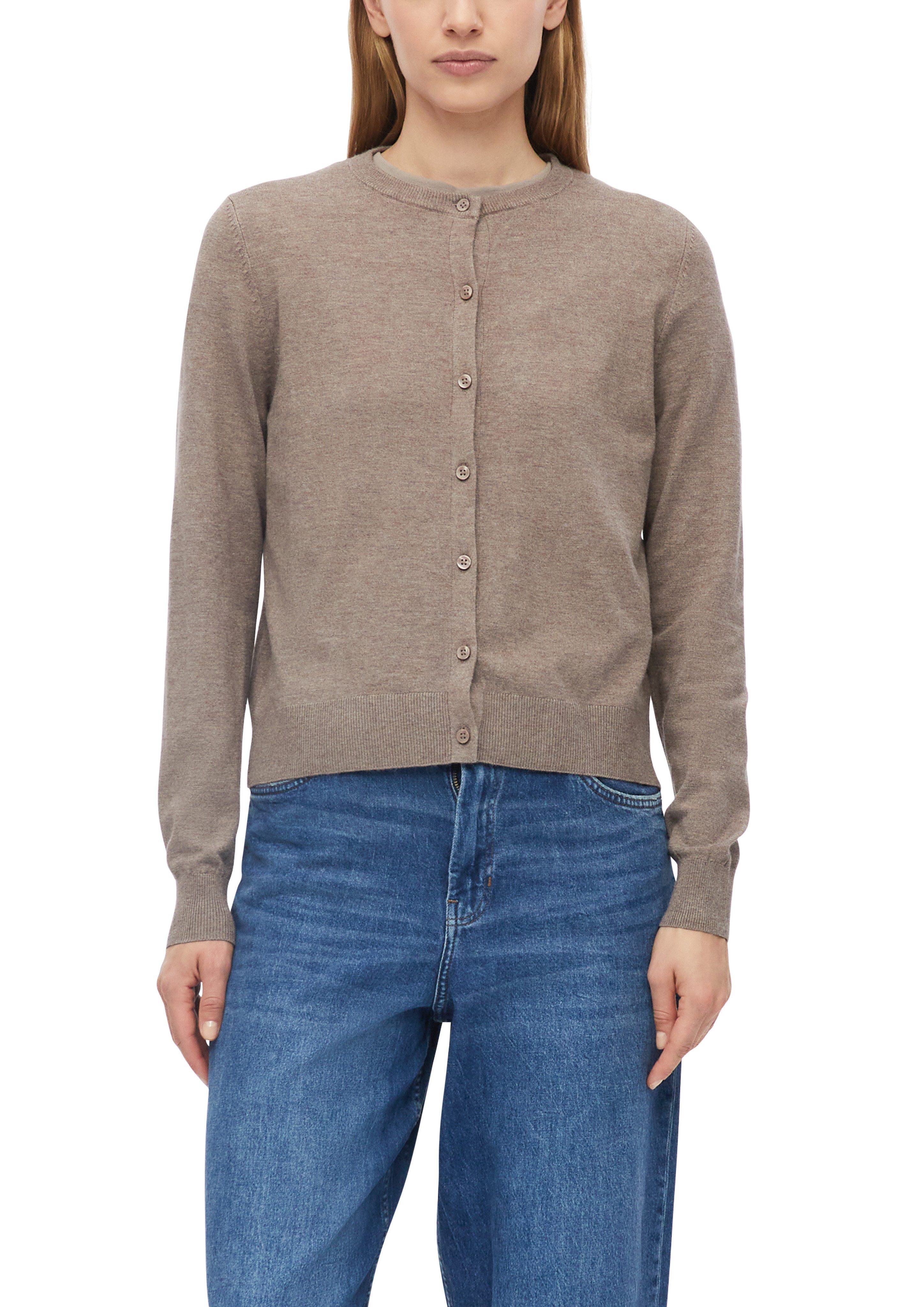 s.Oliver Strickjacke Rundhals mit Viskose