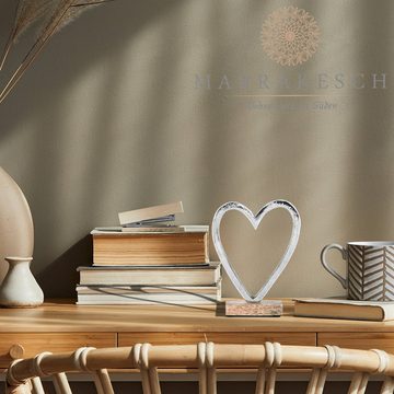 Marrakesch Orient & Mediterran Interior Dekoobjekt 2er Set Deko-Aufsteller aus Holz und Aluminium, Dekoration, Handarbeit