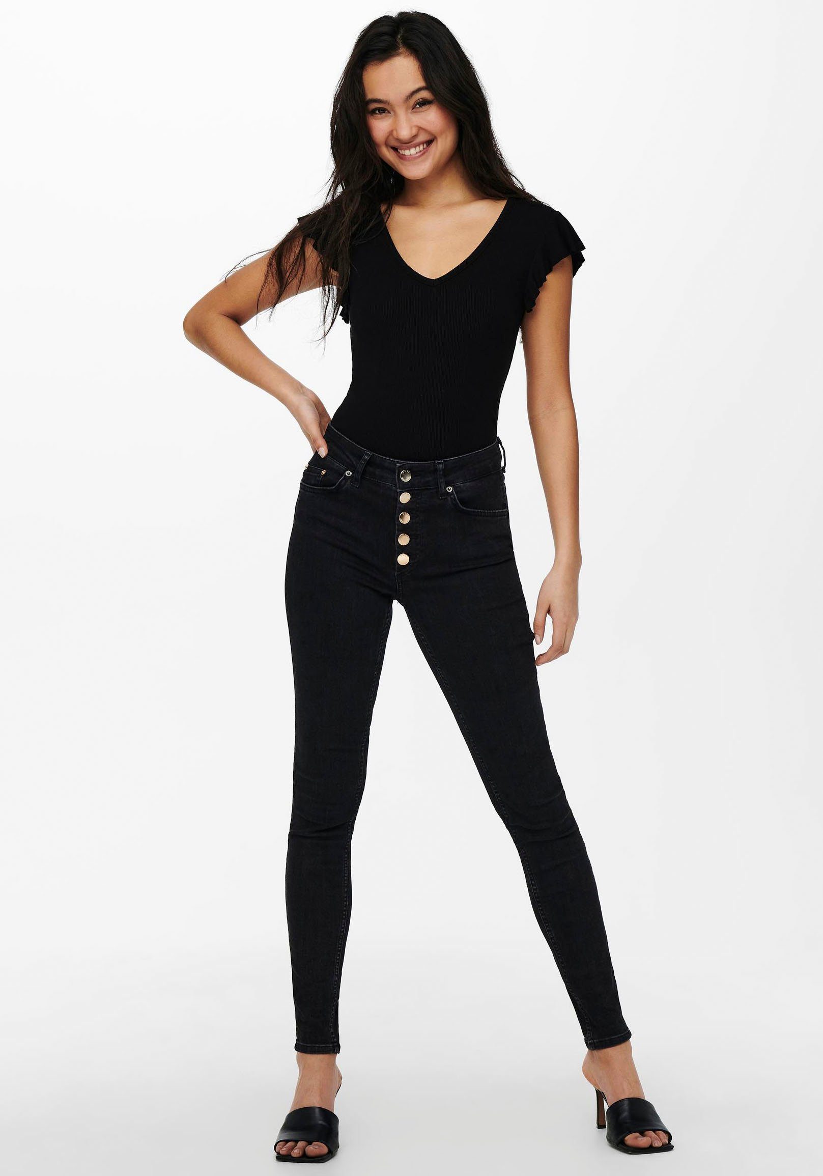 ONLY V-Shirt ONLBELIA – V-Ausschnitt für femininen Sommerkomfort Viskosemischung, regular fit, Rundhals