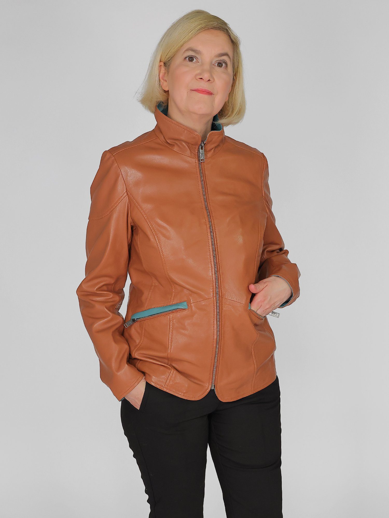 JCC Lederjacke 3102224 cognac