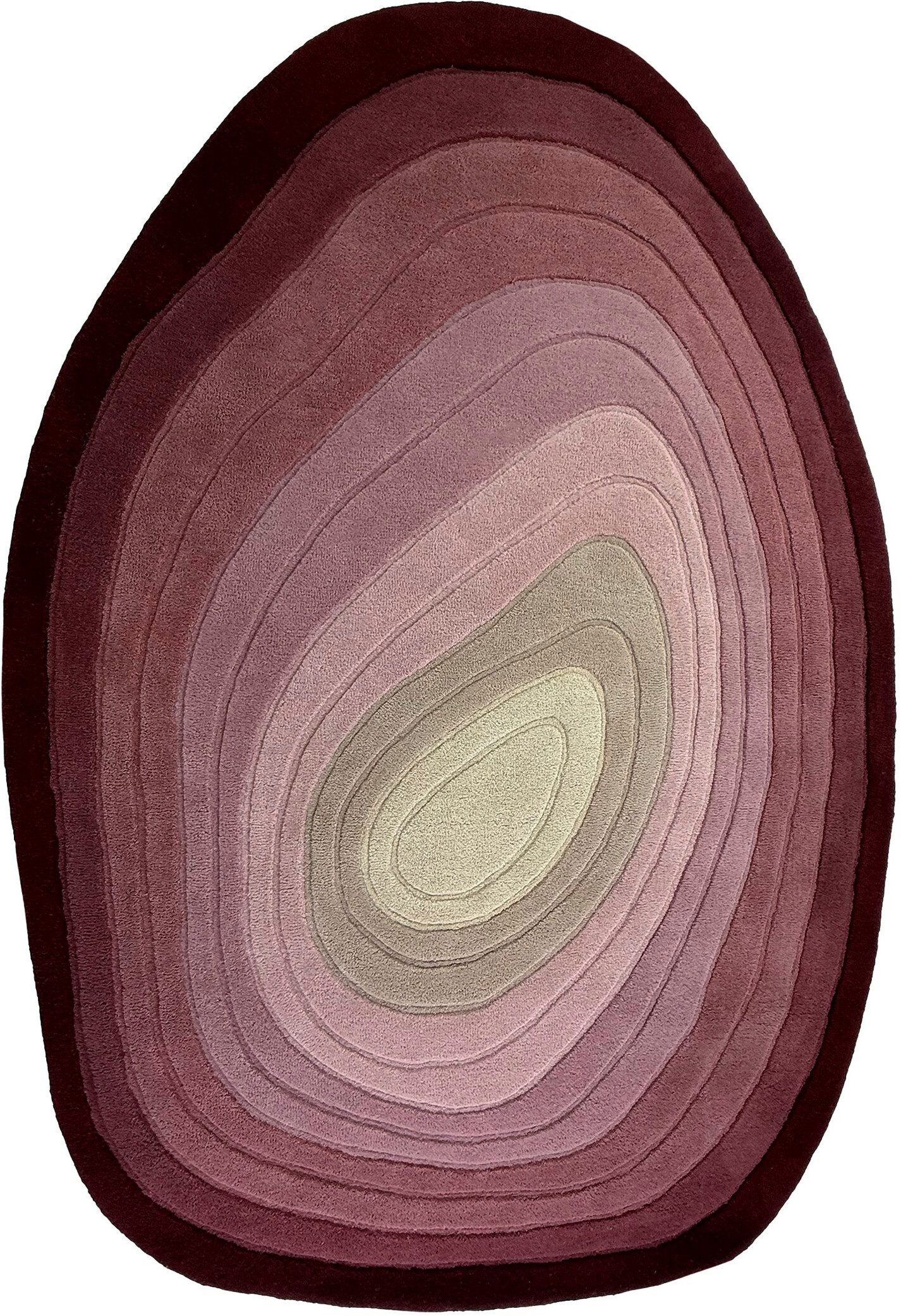 FLAIR RUGS Teppich PUDDLE OMBRE WOOL, rechteckig, Höhe: 11 mm, Wollteppich in Pfützenform