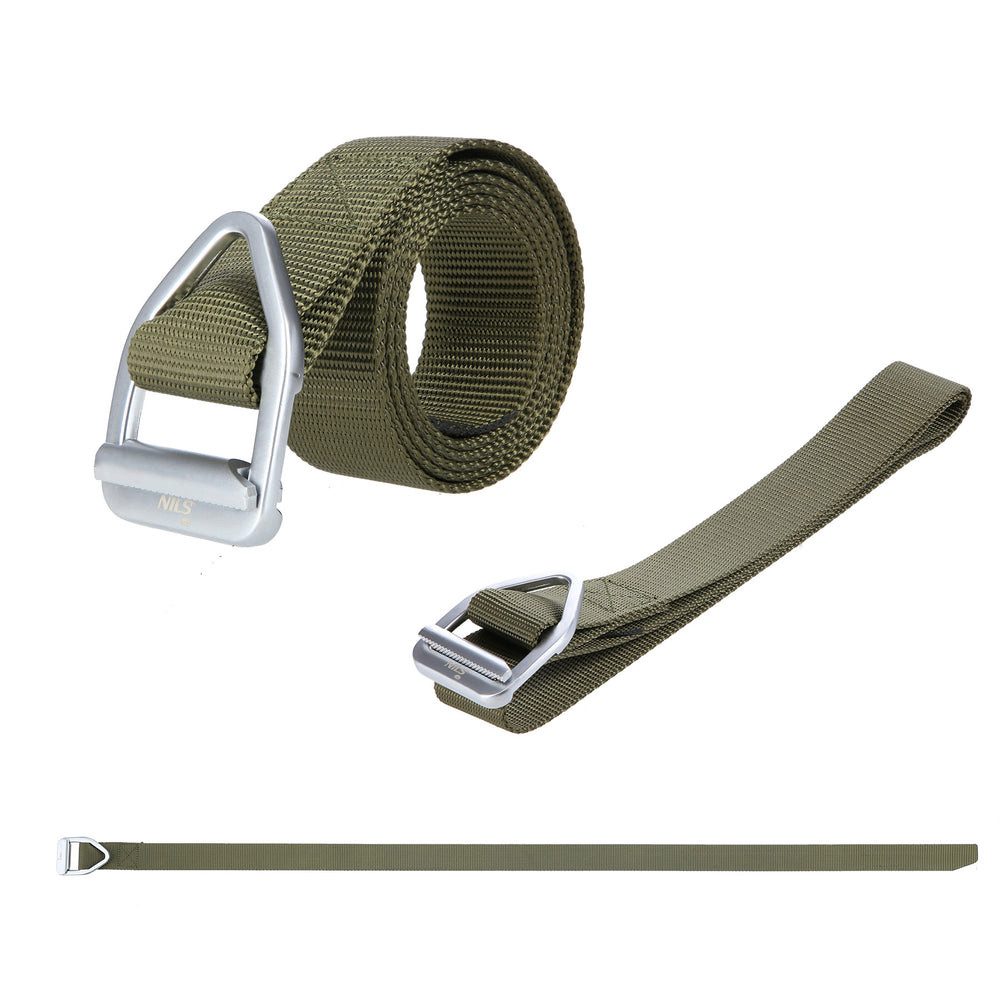 NILS CAMP Stoffgürtel Taktikgürtel Koppelgürtel Outdoorgürtel (Spar-Set, 1-St., 125 x 3, 8 cm robust) robust, leicht, taktisch, Metallschnalle