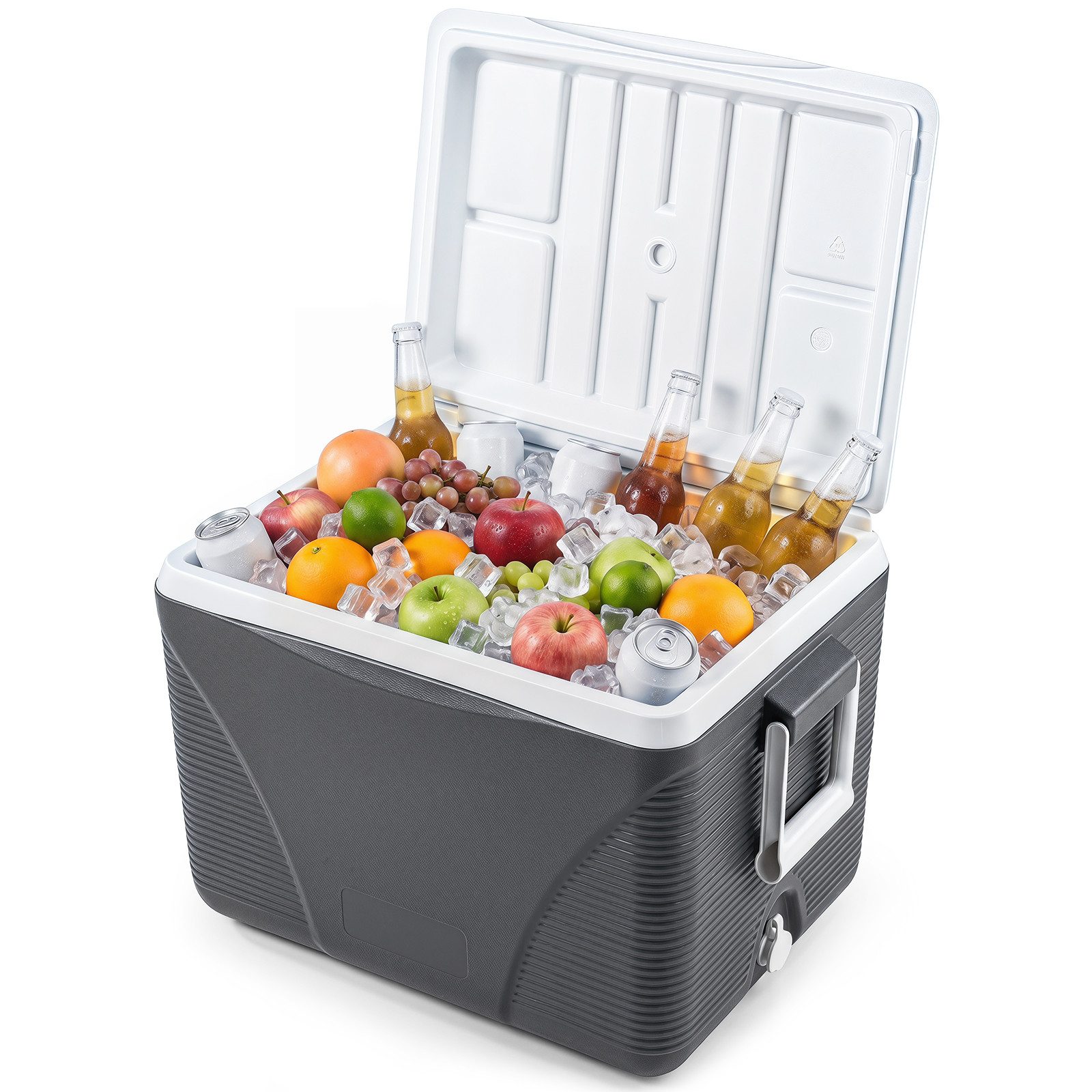 COSTWAY Thermobehälter, HDPE, PP, PU, 41 Ltragbare Kühlbox mit Griffen für Camping