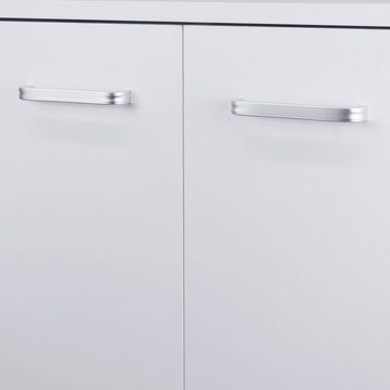 Stabilo Sanitär Waschbeckenunterschrank Waschbeckenunterschrank "LUNA" polarweiß matt 2-türig, 72x40x14cm