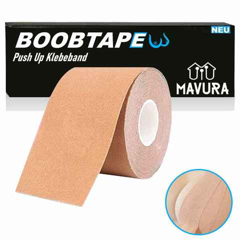 MAVURA Klebeband BOOBTAPE Tape Body Lift Tape Brust BH Klebeband Push Up Klebe Selbstklebend Unsichtbar BH-Streifen Lift Band [2,99€/m]