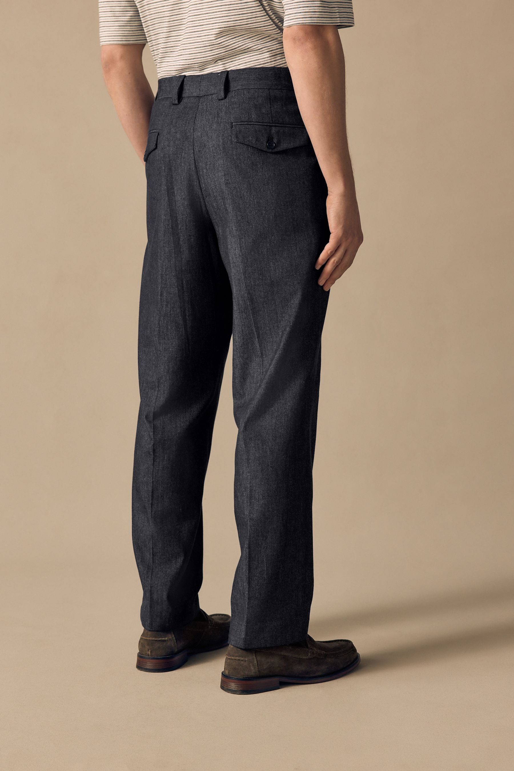 Next Anzughose Relaxed Fit Denim-Anzughose (1-tlg) günstig online kaufen