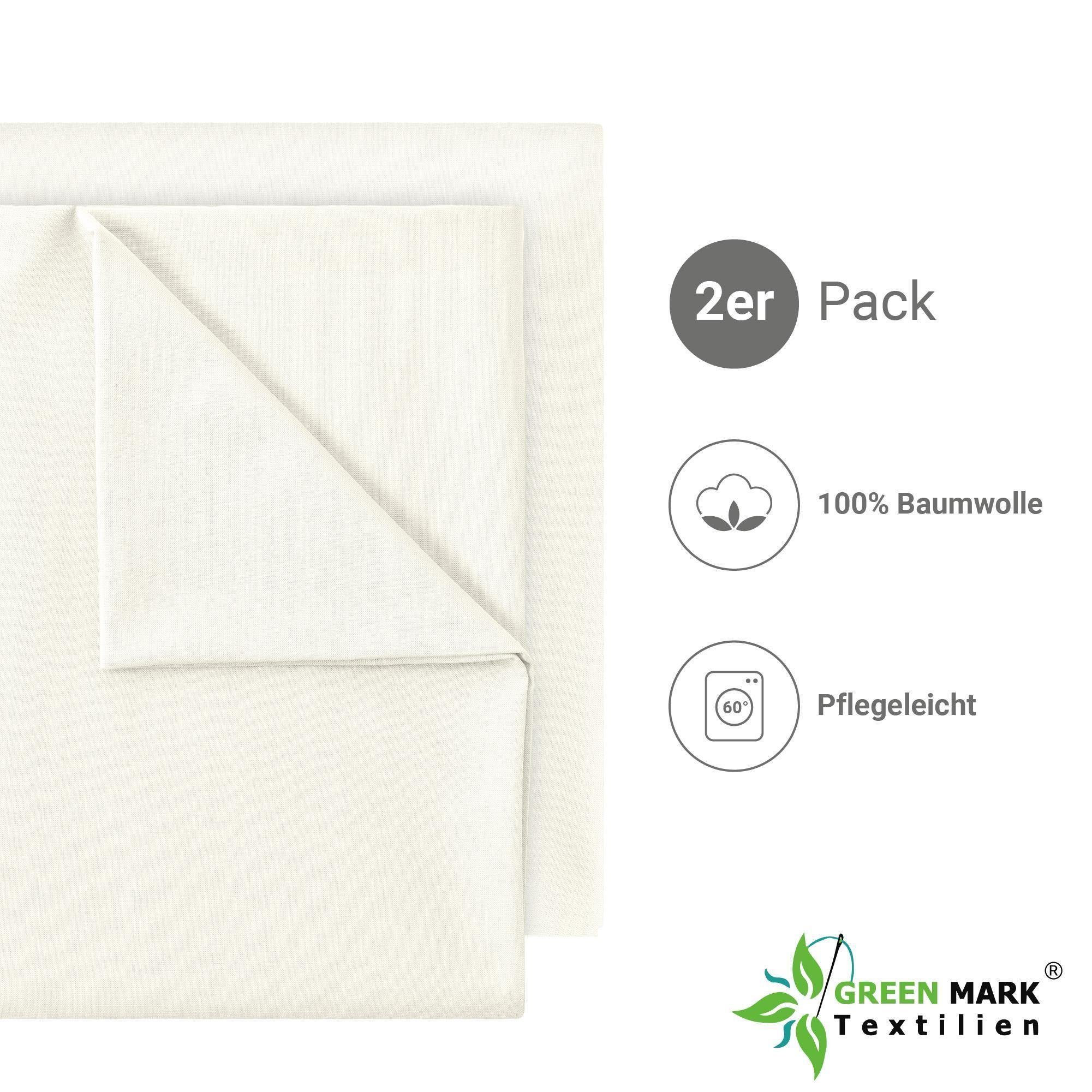NatureMark Bettlaken 2er-Set klassisches Betttuch Haustuch, 100% Baumwolle, günstig online kaufen