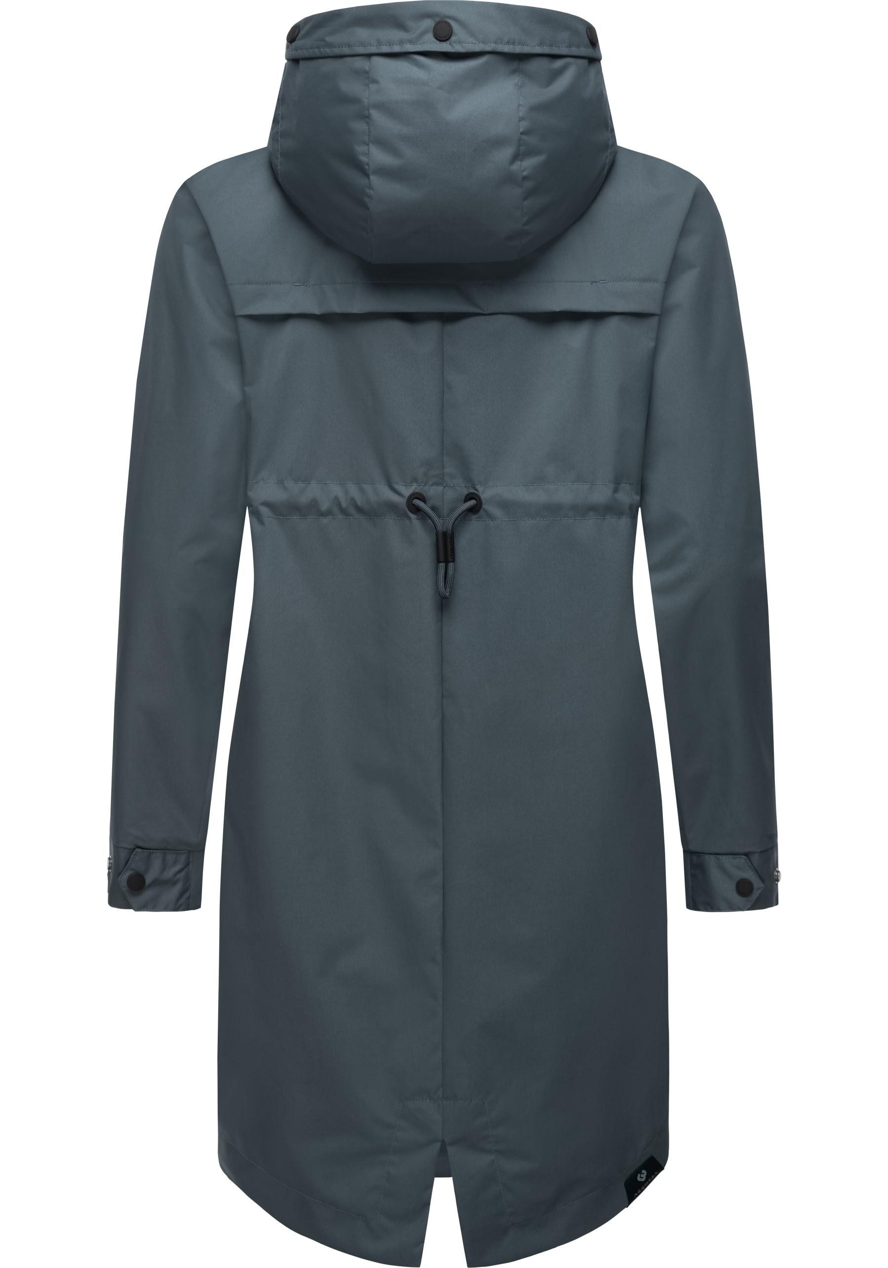 Ragwear Jerseymantel Rejany Wasserdichter Damen Parka für die Übergangszeit