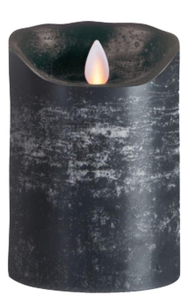 SOMPEX LED-Kerze Flame LED Kerze anthrazit 12,5cm (Kerze), mit Timer, Echtwachs, täuschend echtes Kerzenlicht